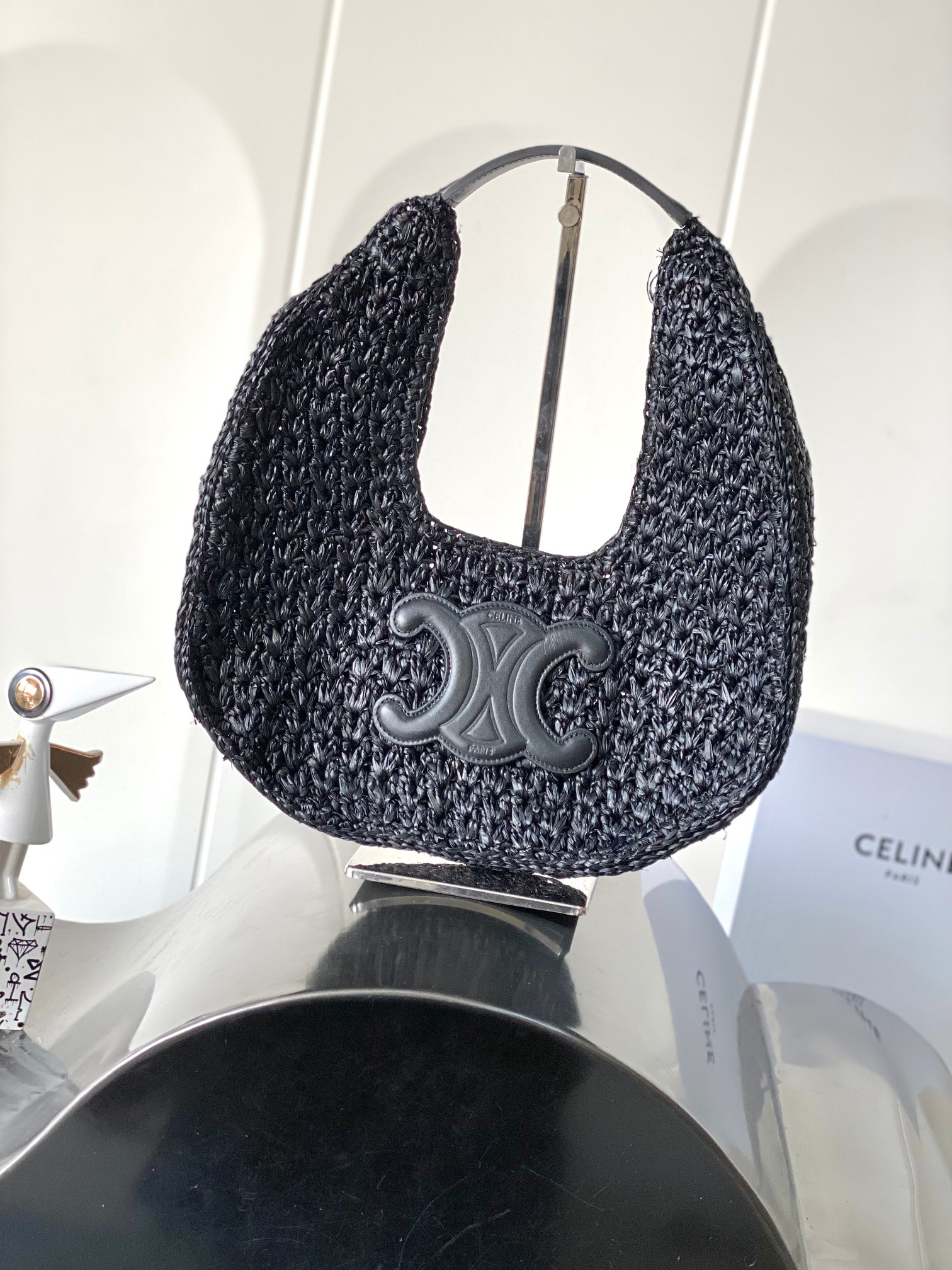 Celine [Ready stock] Natural grass pure hand-woven hobo#112772#