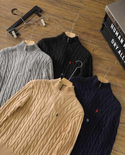 Polo Ralph Lauren SS22 Solid Color Casual Micro Logo Embroidered Half-Zip Sweater 1 Polo Ralph Lauren SS22 Solid Color Casual Micro Logo Embroidered Half-Zip Sweater