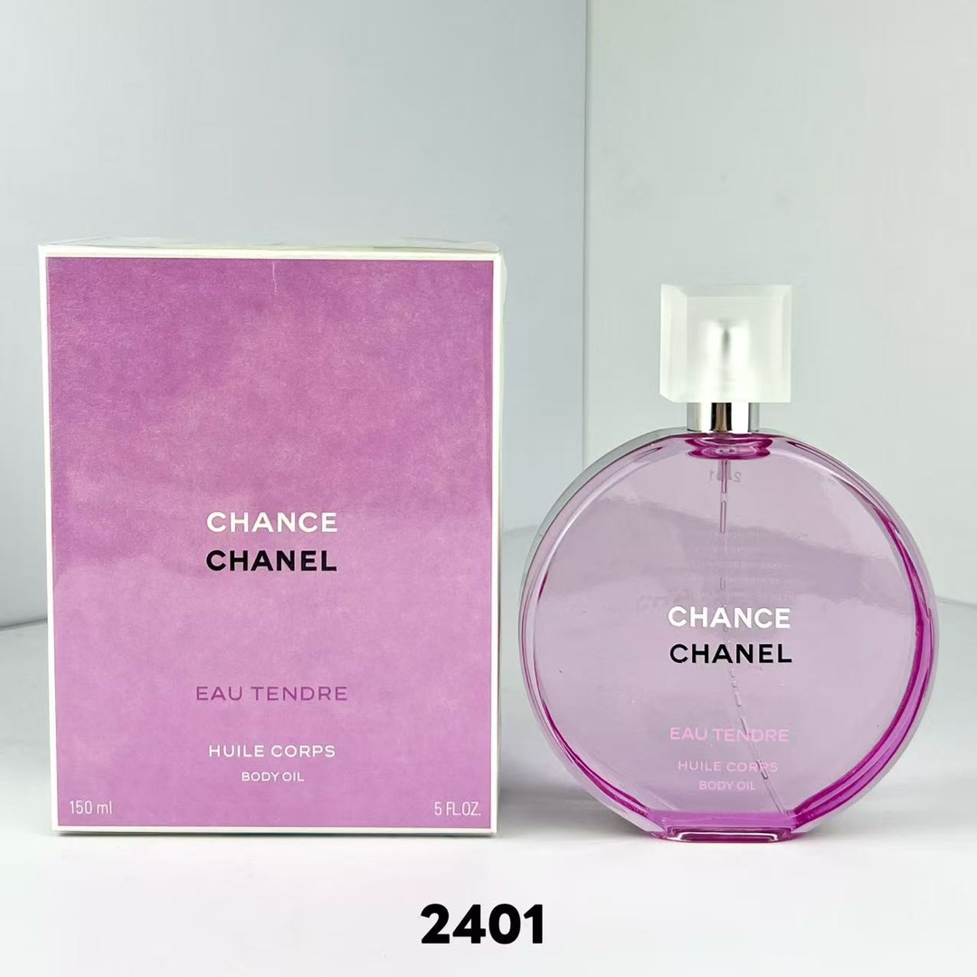 58！（下单备注：香奈儿粉邂逅精华油150ml） ✍️香奈儿粉色邂逅精华油150ml🔜2401编码✔️可配中文标。香奈儿粉色邂逅精华油150ml