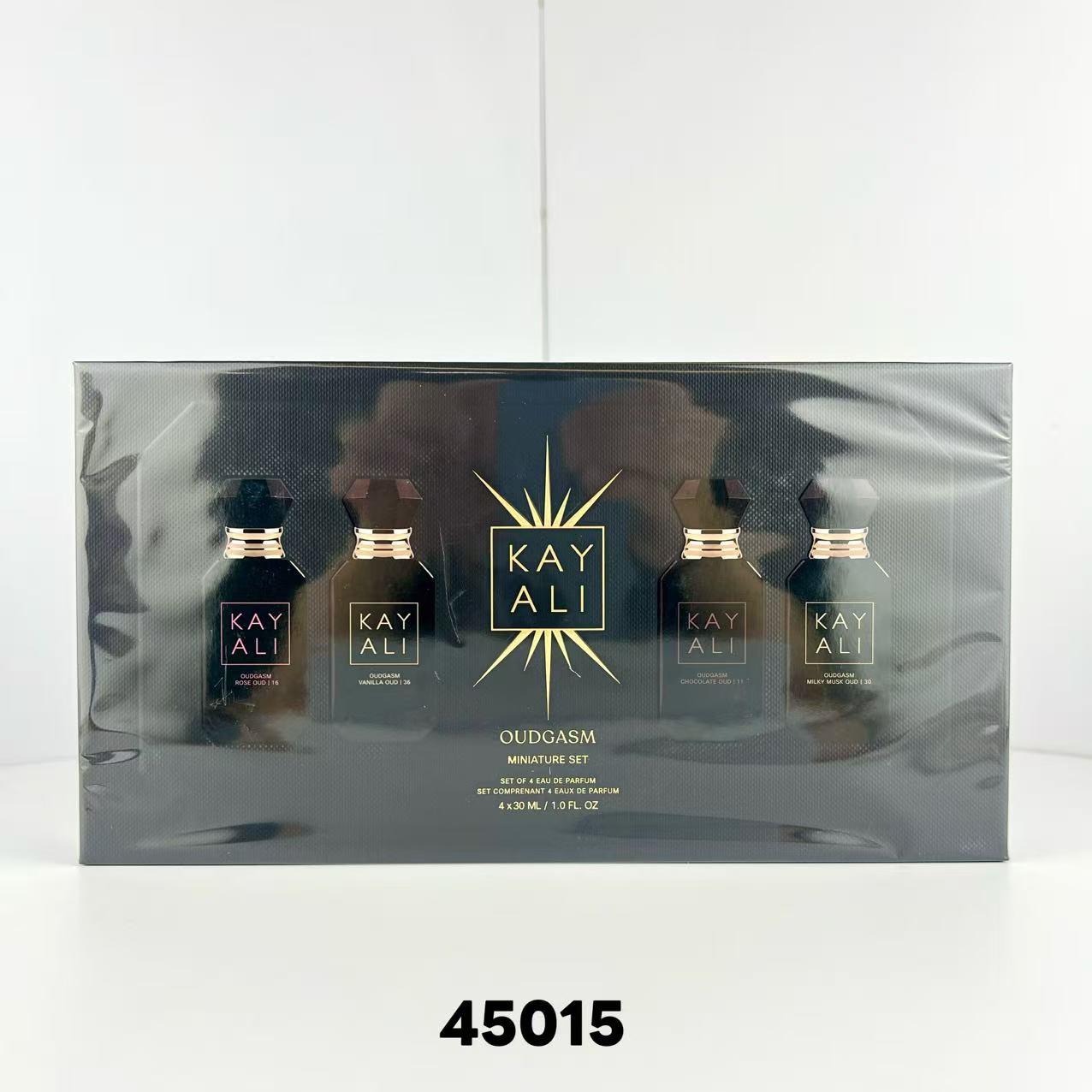 ¡80! ✍️ Set de 4 perfumes Kayali 30ml/OUDGASM🔜Código 45015✔️Nuevo producto/Set de 4 perfumes Kayali 30ml/OUDGASM