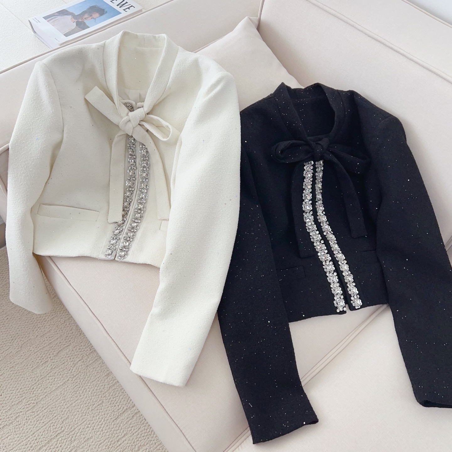 Elegant Women's Two-Piece Set with Sequins - Chic Jacket and Shorts Outfit 3 i1755764239329 4486 0 0