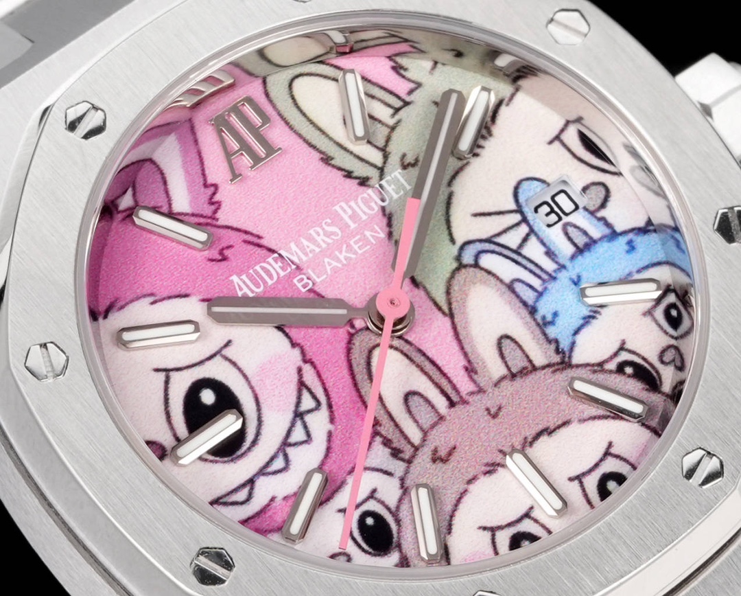 “Aperture 4025 Drill 50: Limited Edition Multi-Colored Oil Colors & Ceramics Watch with Sapphire Crystal Glass Lenses” - 图片 5