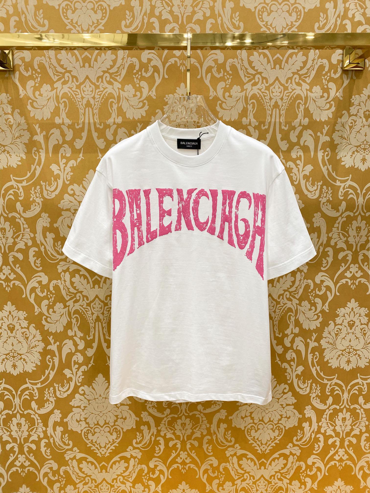 Balenciaga Clothing T-Shirt Cotton Mercerized Spring/Summer Collection Fashion Short Sleeve