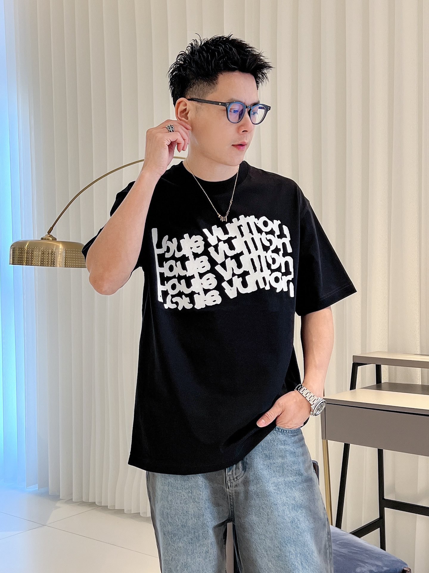 Clothing T-Shirt Black White Unisex Cotton Spring/Summer Collection Fashion Short Sleeve