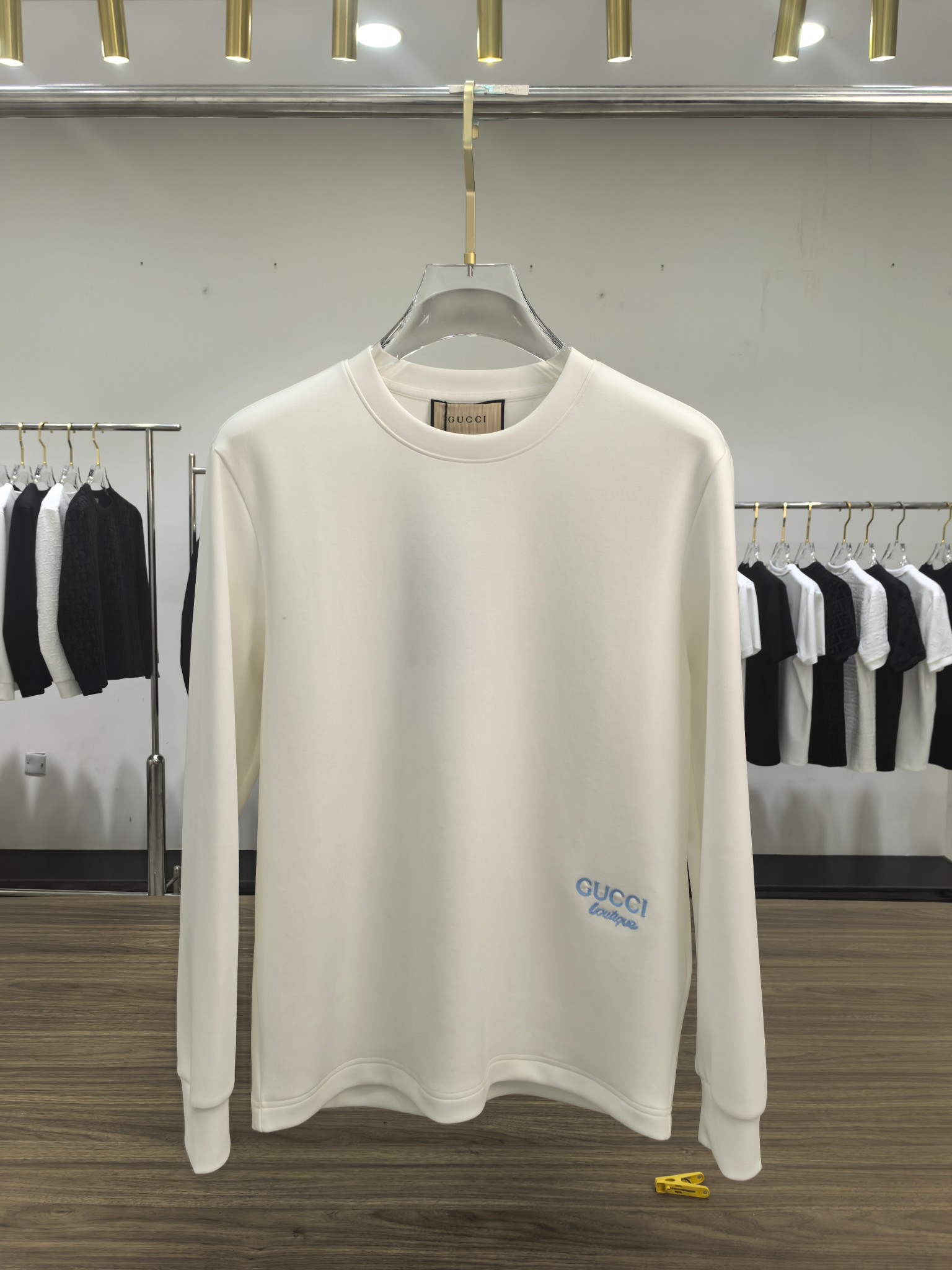 Gucci 2025秋冬专柜新款 时尚休闲打底衫长袖T恤，精选进口高密度双面拉架棉面料，精致原版logo