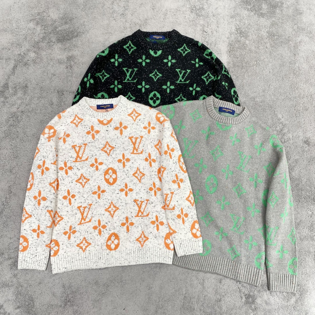 LV2025毛衣外套 2025秋冬最新系列，专柜1:1顶级复刻，全品相！加厚款，时下最流行的老钱风，老板