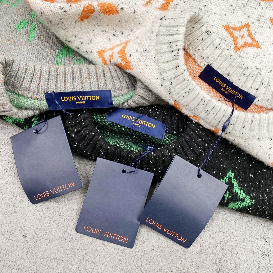 LV2025毛衣外套 2025秋冬最新系列，专柜1:1顶级复刻，全品相！加厚款，时下最流行的老钱风，老板