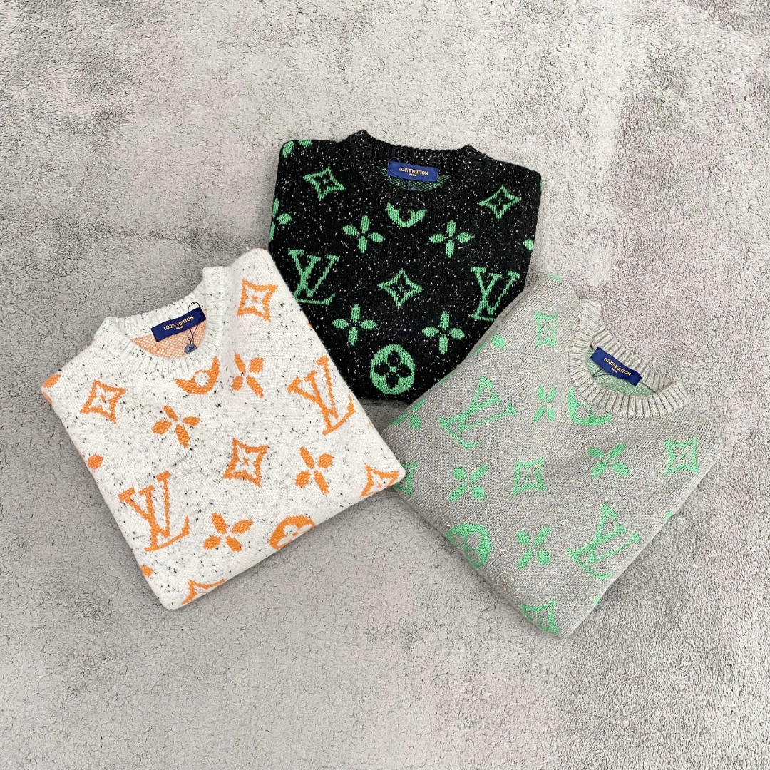 LV2025毛衣外套 2025秋冬最新系列，专柜1:1顶级复刻，全品相！加厚款，时下最流行的老钱风，老板