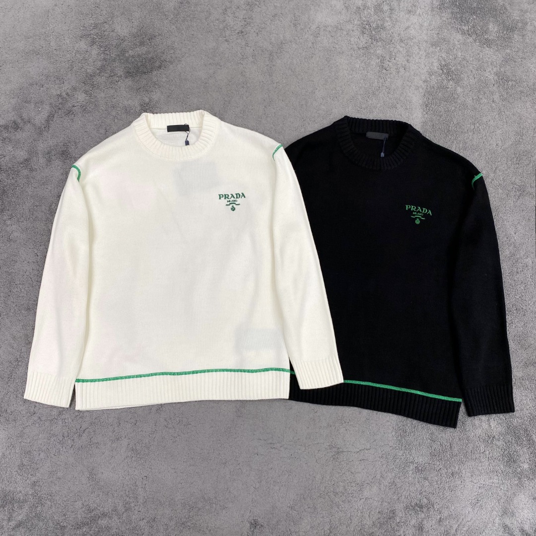 普拉达2025毛衣外套 2025秋冬最新系列，专柜1:1顶级复刻，全品相！加厚款，时下最流行的老钱风，老
