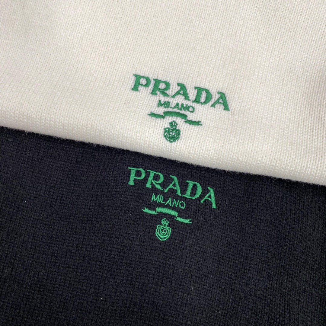 普拉达2025毛衣外套 2025秋冬最新系列，专柜1:1顶级复刻，全品相！加厚款，时下最流行的老钱风，老