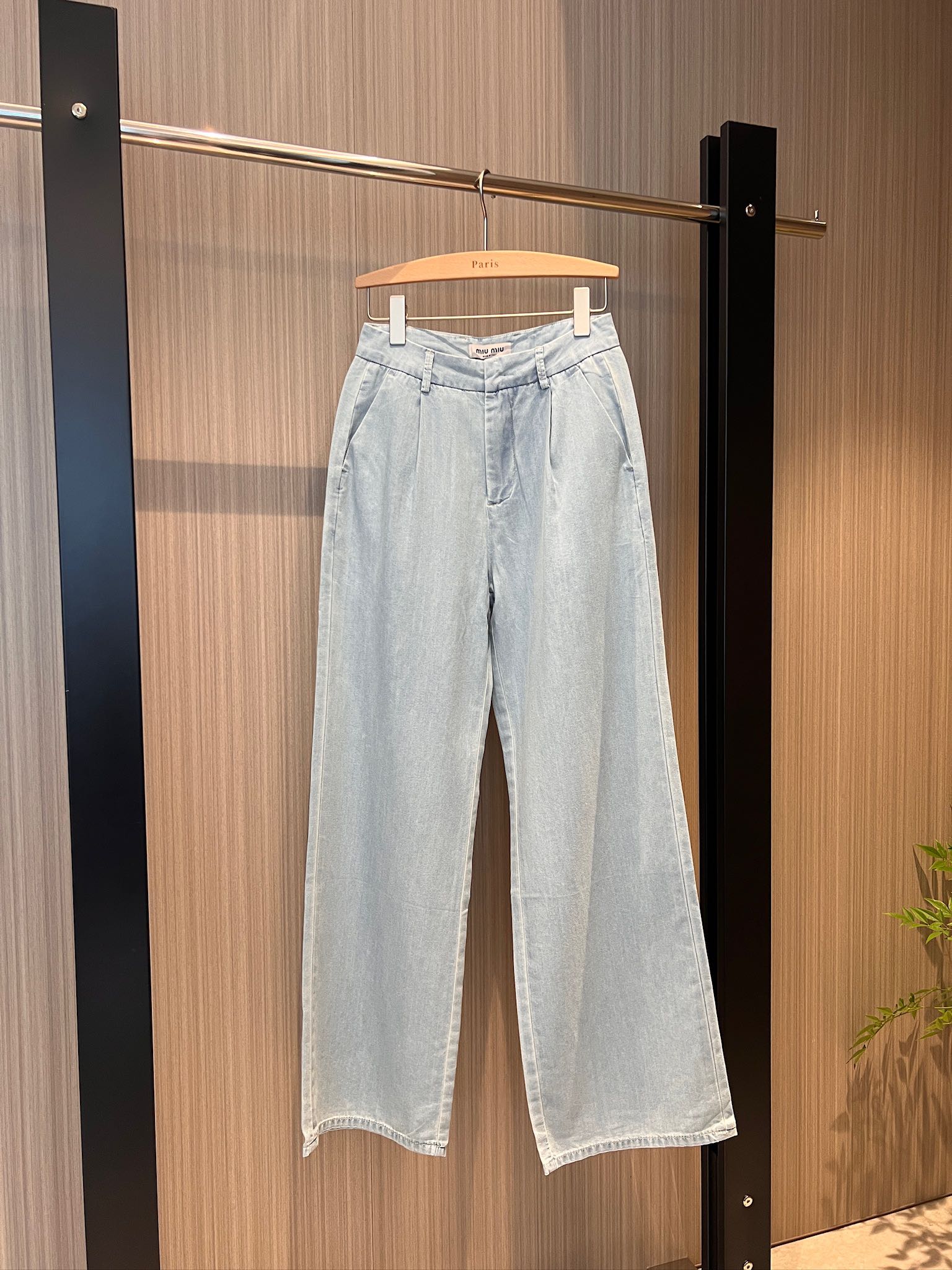 MiuMiu Abbigliamento Jeans Pantaloni Blu Azzurro Ricamo Fashion Casual