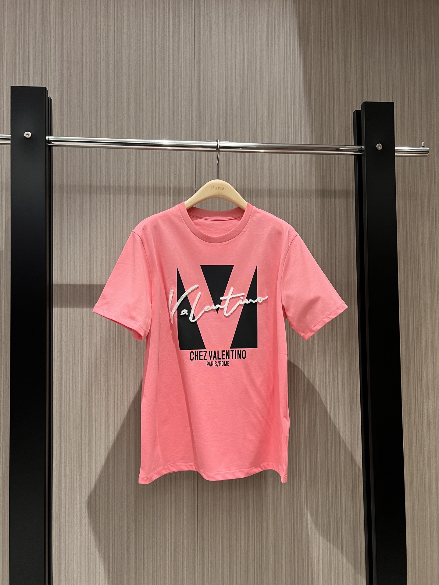 NO:315103,New three-dimensional toothbrush embroidered logo letter T-shirt loose and casual slim and versatile black and white powder SML, tees, t-shirt, alexander wang19860909新款立体牙刷绣logo字母T恤宽松休闲 显瘦百搭黑白粉 SML,,tees，t-shirt,alexander wang,Women's clothing