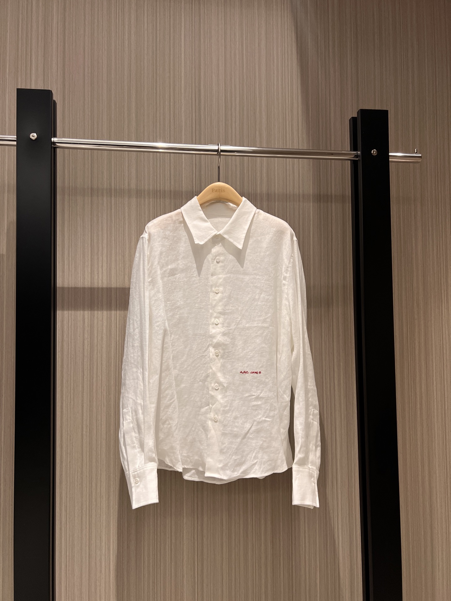 NO:307860,New minimalist small embroidered linen shirt, South French style loose and casual, lazy and versatile, comfortable essential SML, alexander wang19860909新款极简小刺绣亚麻衬衣 南法风宽松休闲 慵懒百搭 舒适必备SML,,alexander wang,Women's clothing