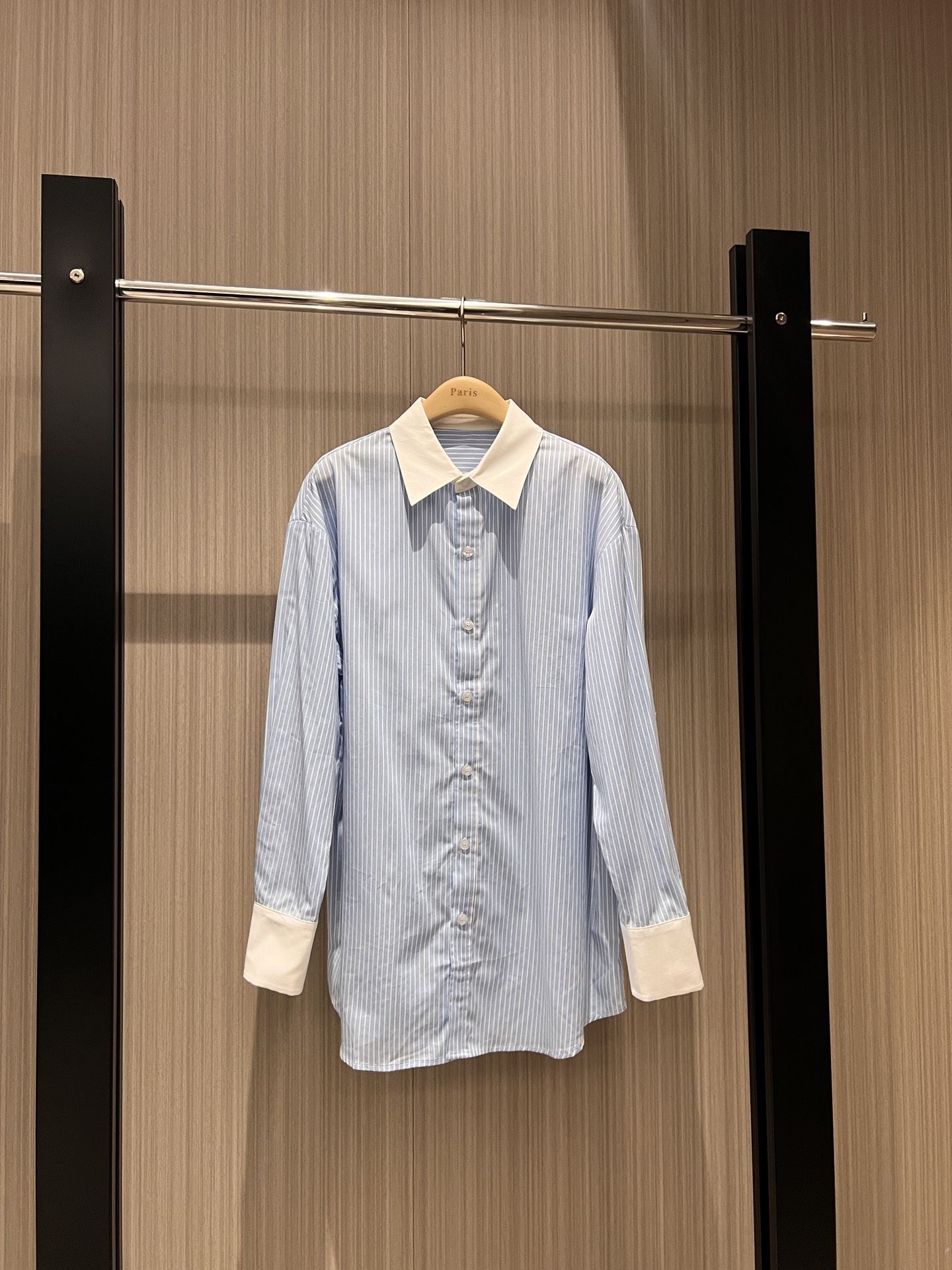 NO:307854,New color-blocked collar striped shirt, boyfriend-style loose style, simple and casual, fashionable commuting SML,,alexander wang19860909新款拼色领条纹衬衣 男友风宽松版型 简约休闲 时尚通勤SML,,alexander wang,Women's clothing