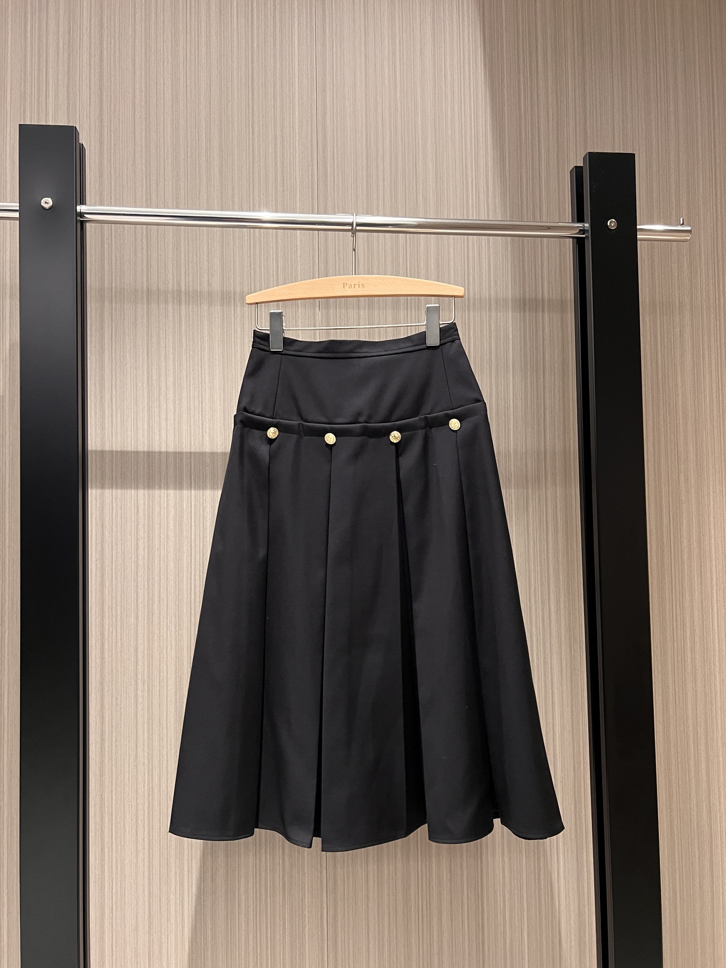 NO:310469,New gold buckle decorative pleated A-line skirt simple and fashionable, temperament versatile SML, skirts, alexander wang19860909新款金扣装饰压褶A字半裙简约时尚 气质百搭SML,,skirts,alexander wang,Women's clothing