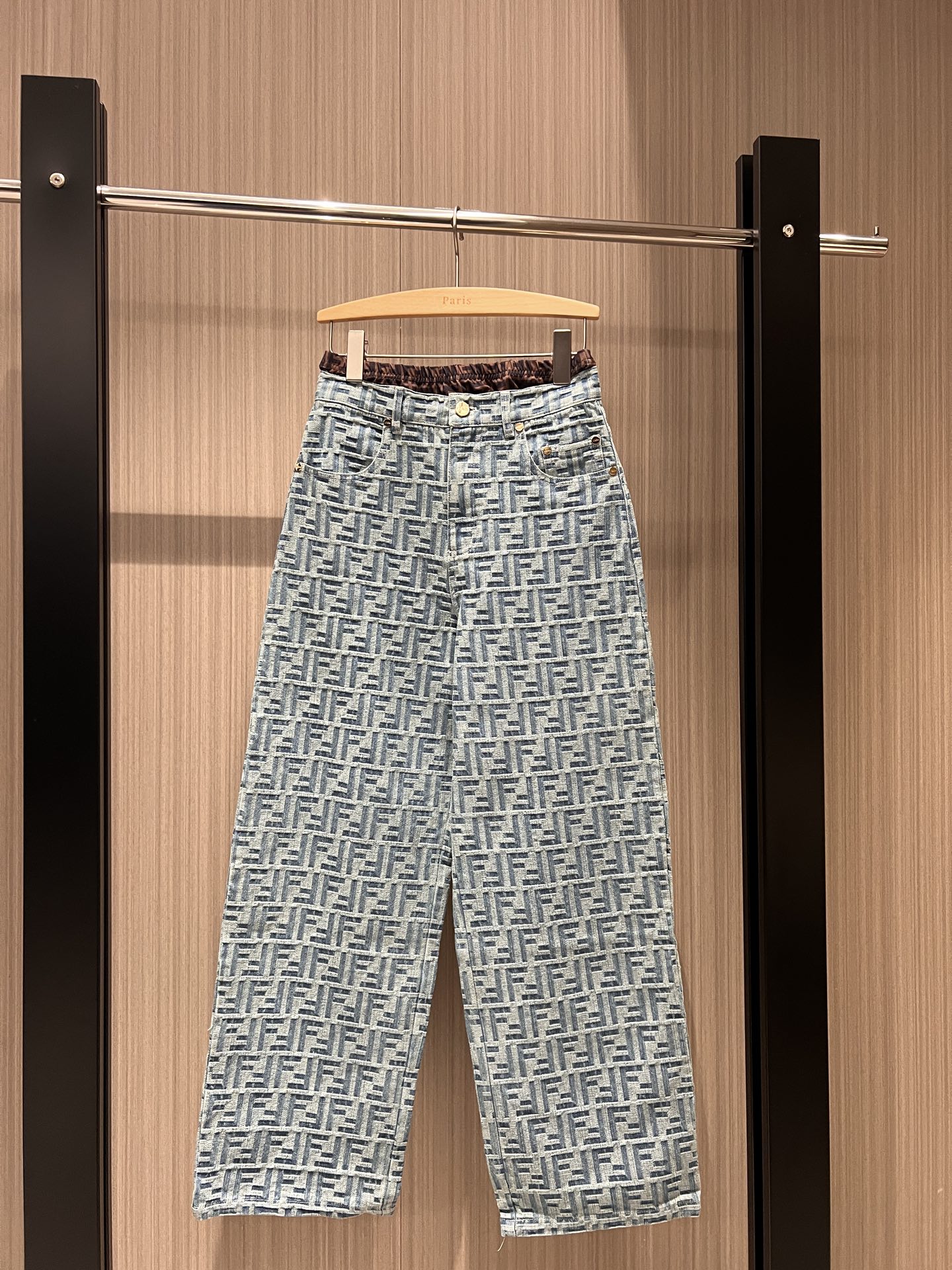 NO:311500,New style Zhao Liying Song Yuqi same style, double F two-piece layered design jacquard jeans, wide-leg pants delivery leggings layered double waist, straight jeans are pure and desire, fashionable and casual, age-reducing versatile SML, jeans, alexander wang19860909新款赵丽颖 宋雨琦同款 双F两件套叠穿设计提花牛仔裤 阔腿裤配送打底裤叠穿 双层腰头 直筒牛仔裤又纯又欲 时尚休闲 减龄百搭SML,,jeans,alexander wang,Women's clothing