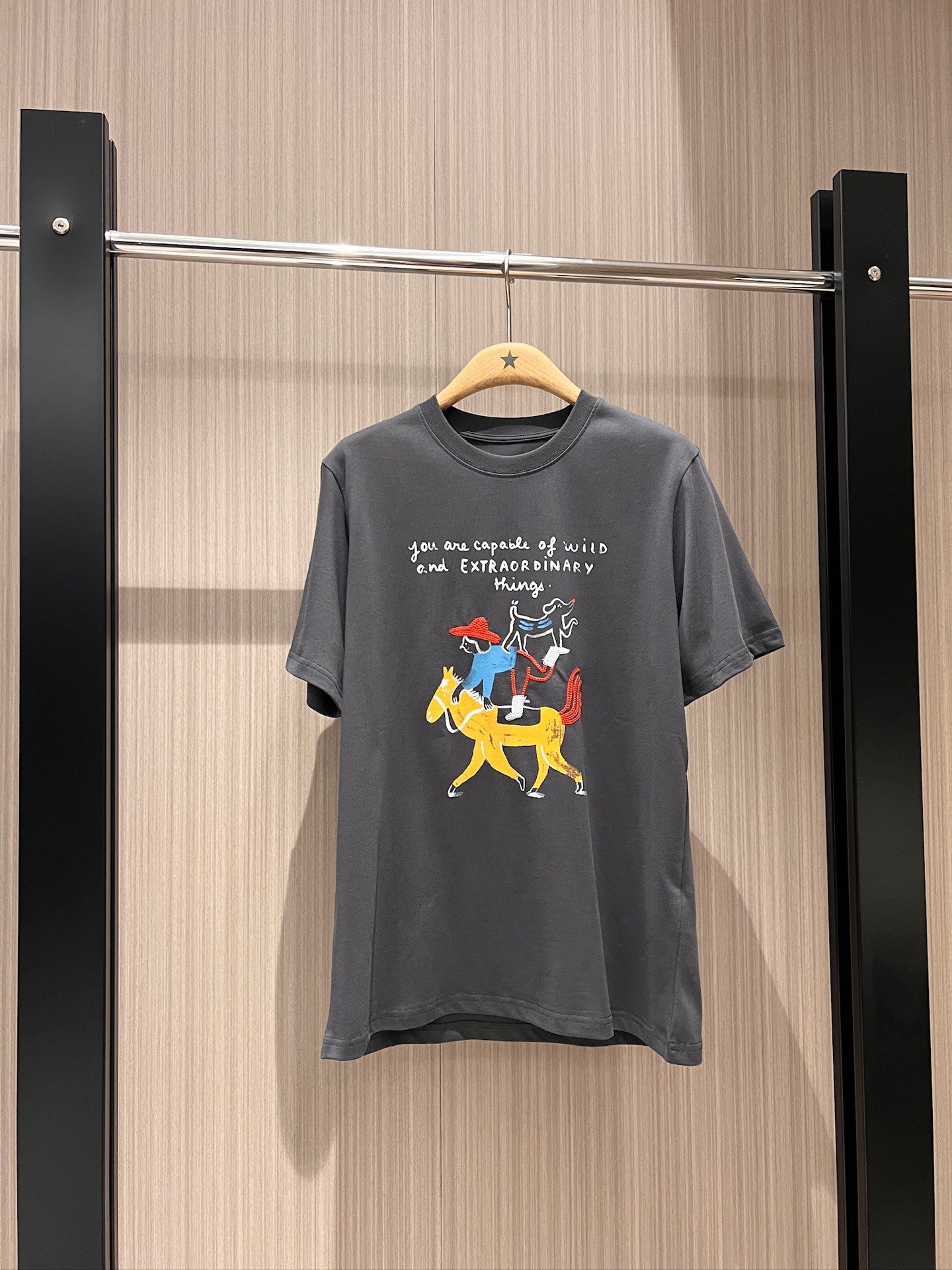 NO:321385,New embroidered circus performance T-shirt cute and casual age-reducing versatile gray white SML, tees, t-shirt, alexander wang19860909新款刺绣马戏团表演T恤可爱休闲 减龄百搭灰色白色 SML,,tees，t-shirt,alexander wang,Women's clothing