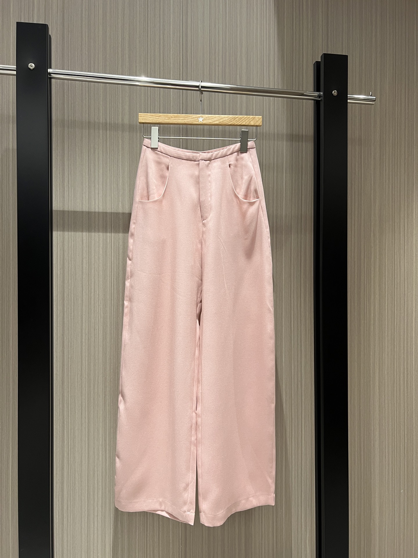 NO:323102,New style old money style minimalist design casual pants wide-leg pants loose and slim, fashionable and versatile, simple and not picky about black and gray apricot flour S-XL, alexander wang19860909新款老钱风 极简设计休闲裤阔腿裤宽松显瘦 时尚百搭 简约不挑人黑灰杏粉 S-XL,,alexander wang,Women's clothing