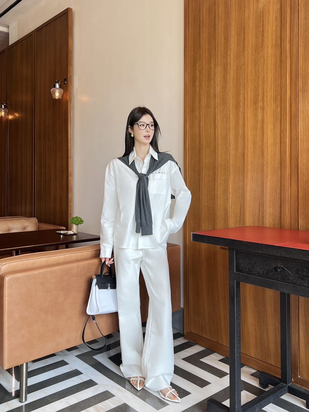 NO:317478,Wear the same color pants, old Qian style, alexander wang19860909搭同色裤 老钱风,,alexander wang,Women's clothing