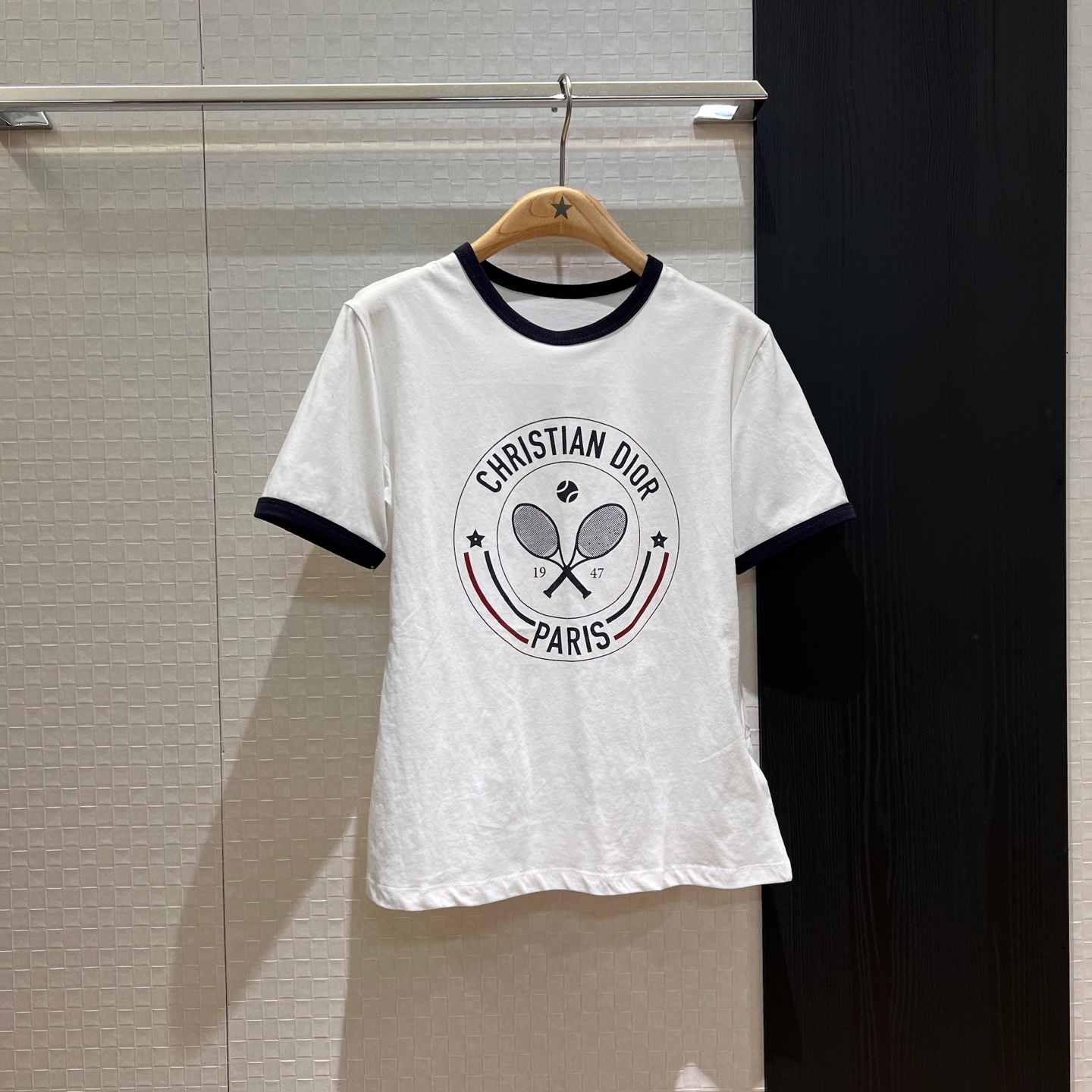 NO:327427,New tennis series Kwong Lingling Amy's same style Tennis racket printed T-shirt simple and versatile casual sports paired with the same skirt shorts SML, amiri, skirts, shorts, tees, t-shirt, alexander wang19860909新款网球系列 邝玲玲艾米同款 网球拍印花T恤简单百搭 休闲运动搭同款半裙短裤 SML,,amiri,skirts,shorts,tees，t-shirt,alexander wang,Women's clothing