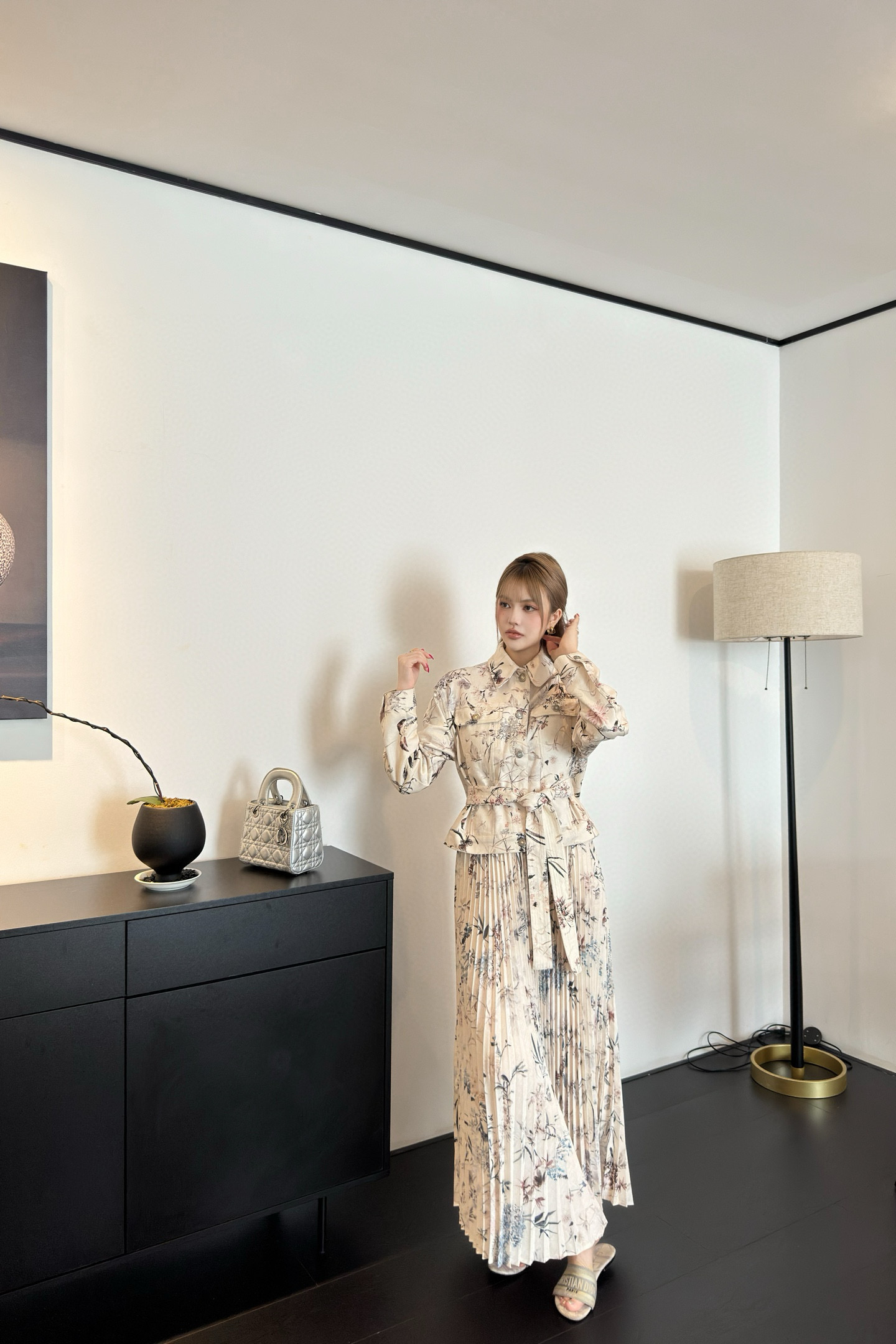 NO:333479,Plant pleated skirt, skirts, alexander wang19860909植物百褶裙,,skirts,alexander wang,Women's clothing