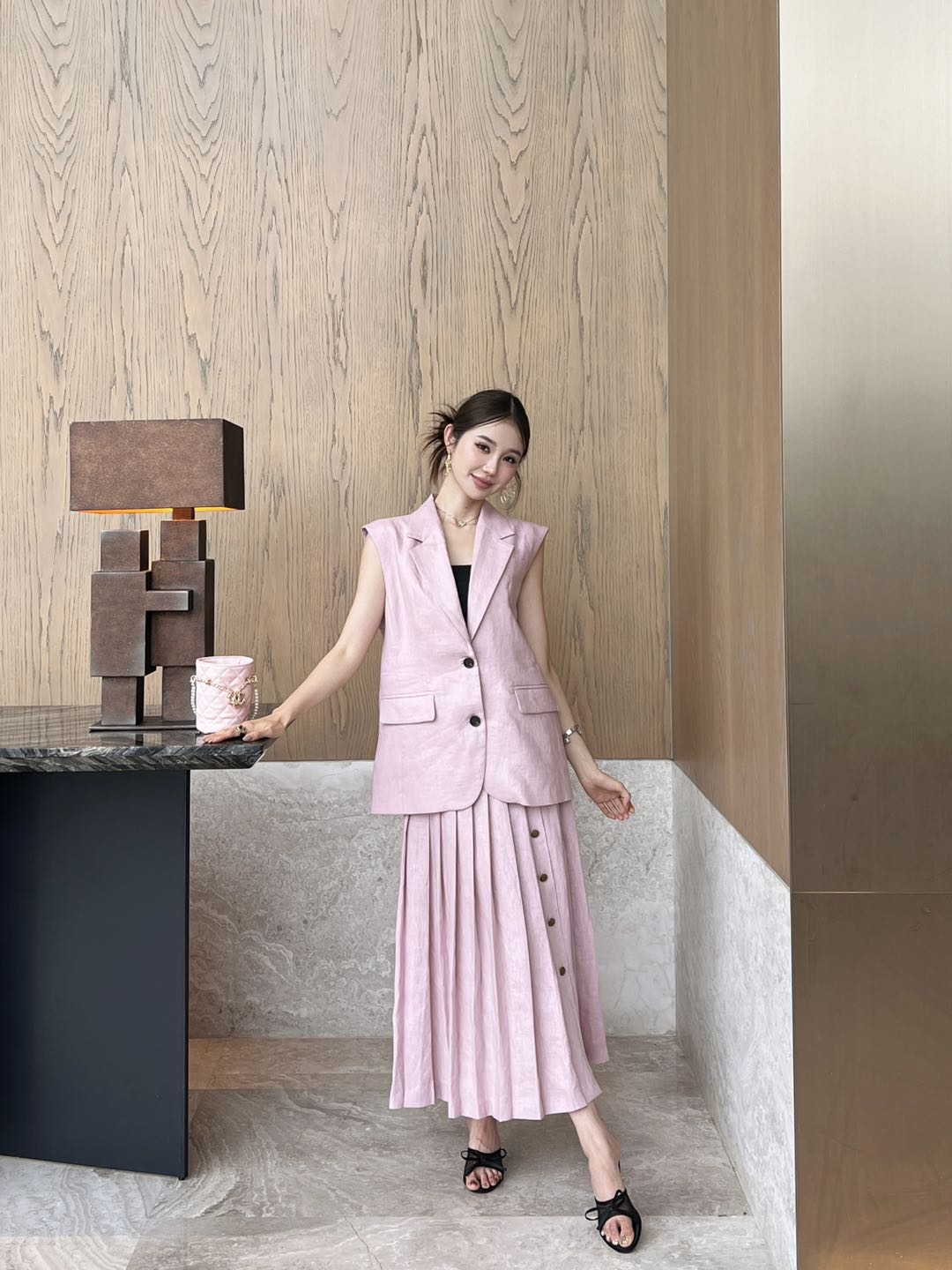 NO:434942,vest skirt linen pink, skirts, alexander wang19860909马甲 半裙亚麻粉色,,skirts,alexander wang,Women's clothing