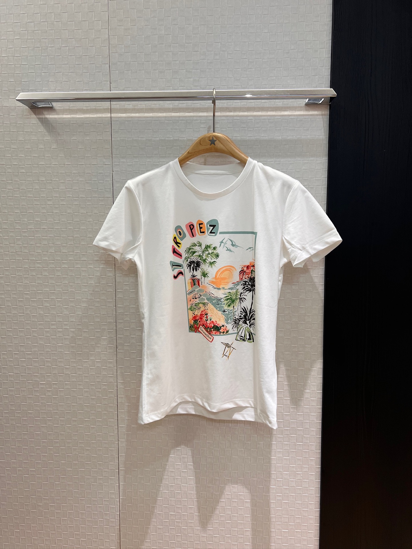 NO:436462,New Souvenir City Limited Series Coconut Island Printed T-shirt Hand-drawn Illustrations, age-reducing versatile SML, tees, t-shirt, alexander wang19860909新款souvenir城市限定系列椰树海岛印花T恤手绘插画 减龄百搭 SML,,tees，t-shirt,alexander wang,Women's clothing