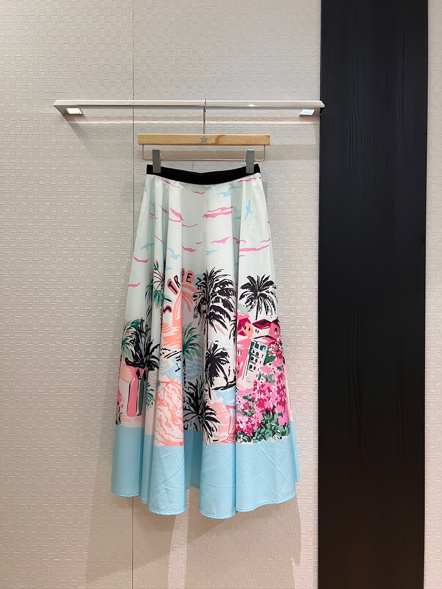 NO:436454,New Souvenir City Limited Series Oil Painting Printed Large Skirts with Pockets on both sides, Extra Large Four-meter Skirts, Eat-reducing Versatile SML, Skirts, Alexander Wang19860909新款souvenir城市限定系列油画印花大摆半裙两侧有口袋 超大四米裙摆 减龄百搭 SML,,skirts,alexander wang,Women's clothing