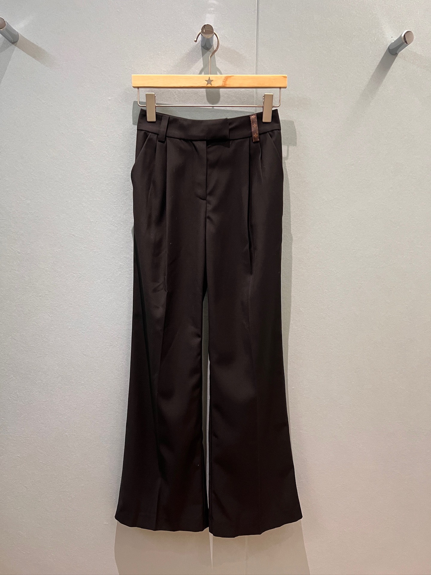 NO:459727,New minimalist wool blend wide-leg trousers, presbyterian ears, low-key and versatile, fashionable and casual S-XL,,alexander wang19860909新款极简羊毛混纺阔腿西裤 老花耳仔装饰低调百搭 时尚休闲S-XL,,alexander wang,Women's clothing