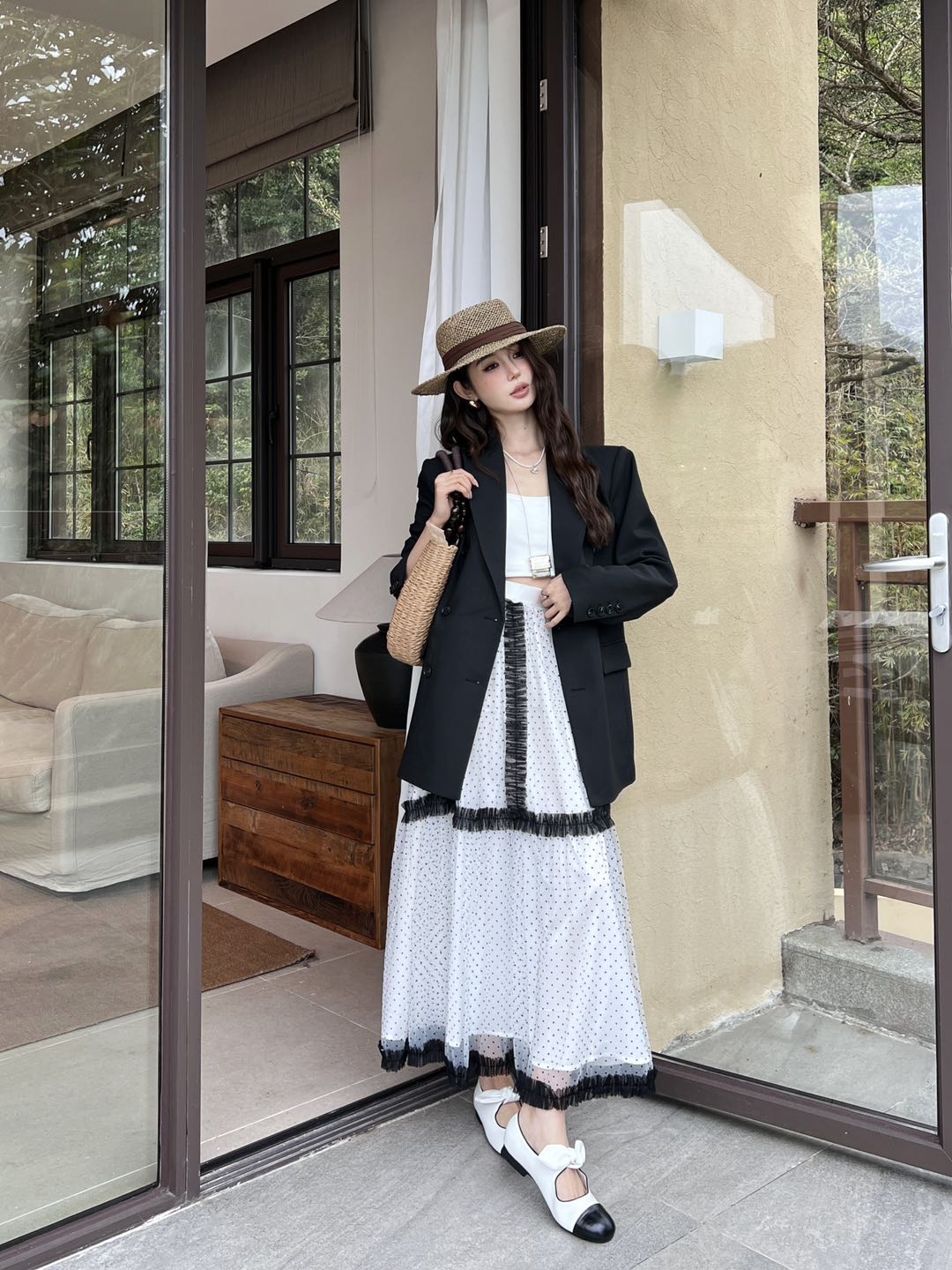 NO:477966,Black and white color combination, alexander wang19860909黑白拼色,,alexander wang,Women's clothing