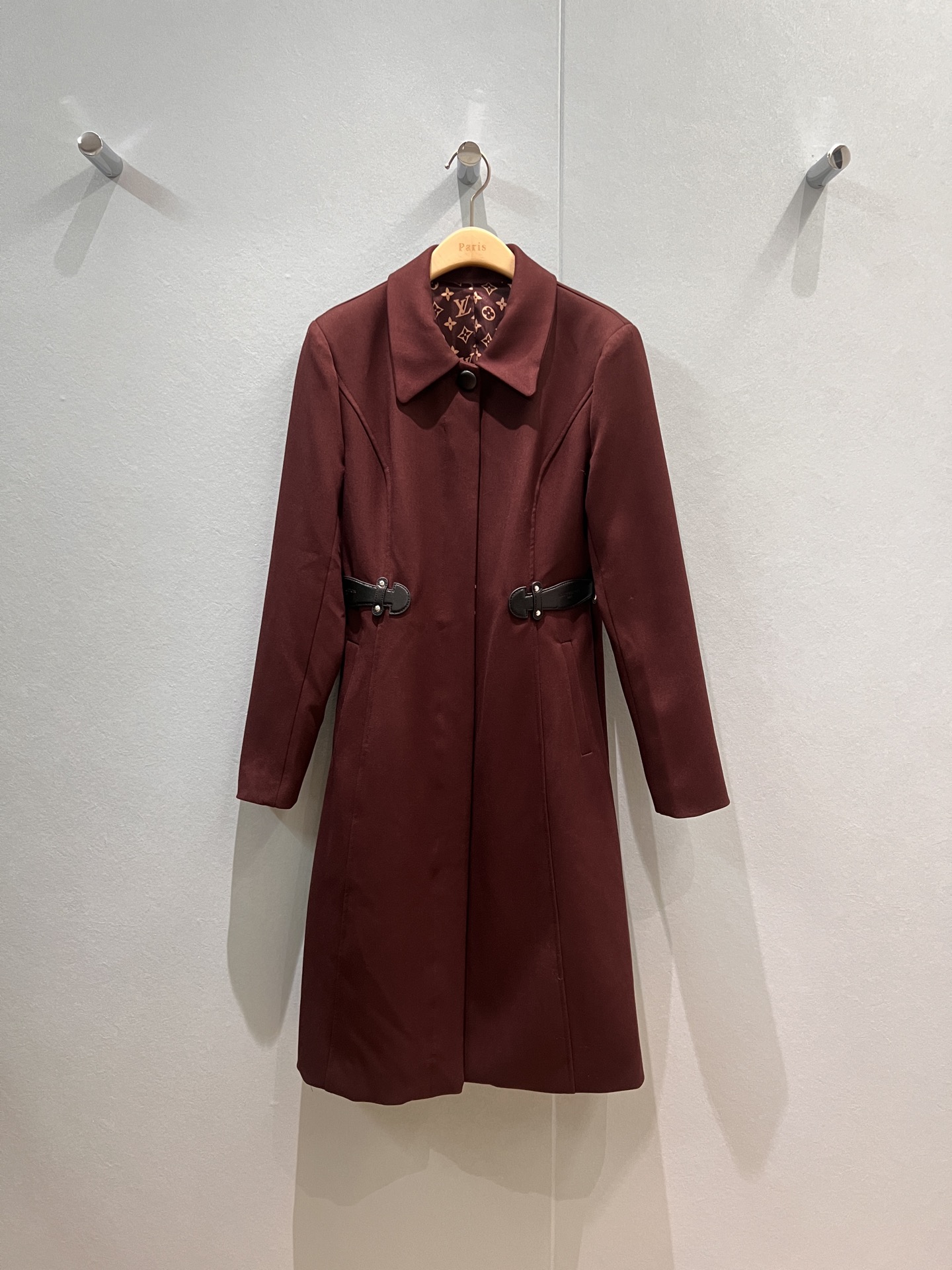NO:484023,New old-fashioned lining, belt waist-hugging decoration, long coat, slim and slim pockets, both sides of the royal sister-in-law style, casual and versatile, temperament and age-reducing, bay pink SML,, jackets & coats,alexander wang19860909新款老花内衬 皮带收腰装饰 长款大衣外套修身显瘦 两侧口袋 御姐范通勤干练 休闲百搭 气质减龄 枣红粉色 SML,,jackets & coats,alexander wang,Women's clothing