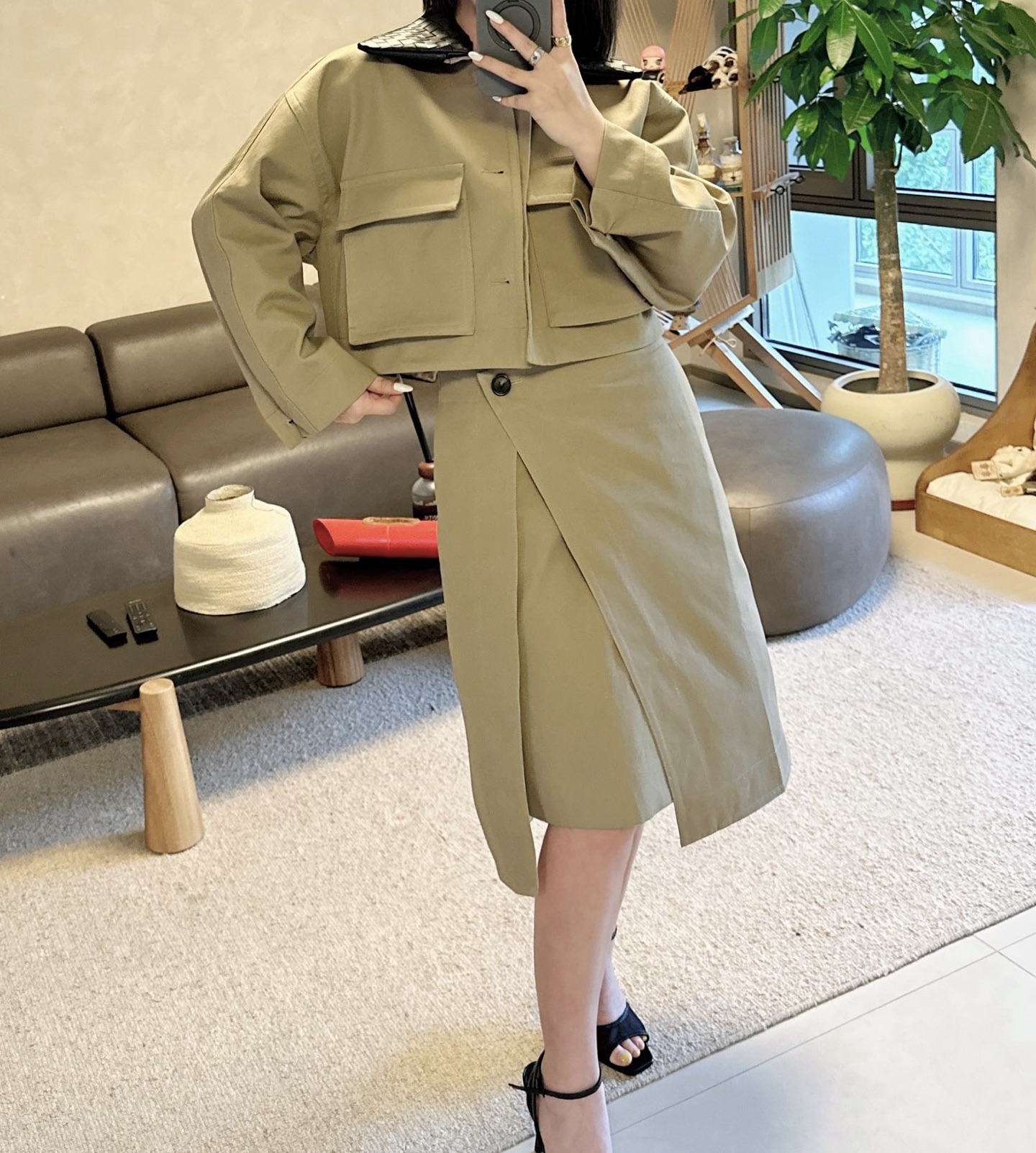 NO:505695,Jacket Skirts 280 leather collar removable, skirts, jackets & coats, alexander wang19860909外套 半裙280皮领可拆,,skirts,jackets & coats,alexander wang,Women's clothing