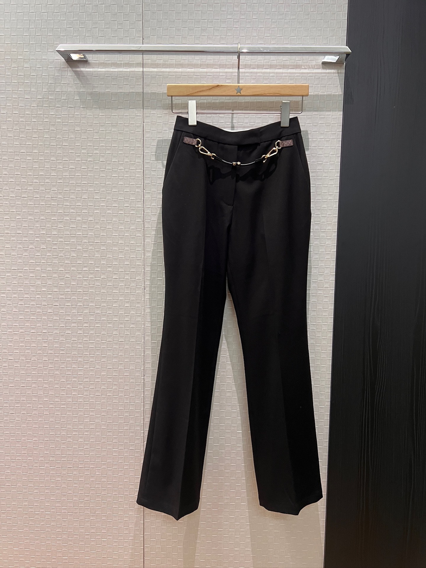 NO:517448,New waist adjustment belt decoration, simple casual wool trousers, fashionable commuting, versatile temperament, S-XL, alexander wang19860909新款腰围调节皮带装饰 简约休闲羊毛西裤时尚通勤 气质百搭S-XL,,alexander wang,Women's clothing