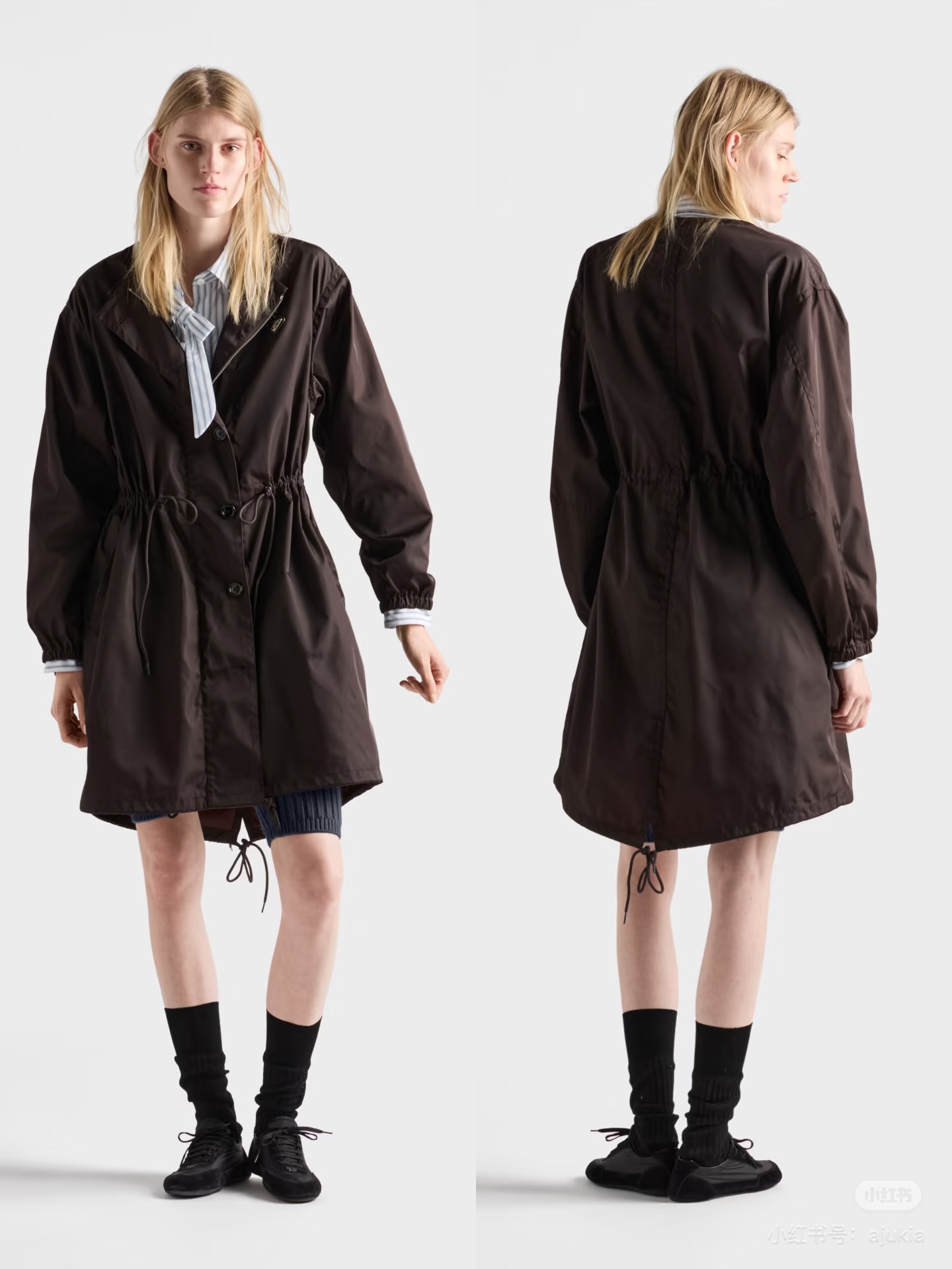 NO:544415,round neck long windbreaker, alexander wang19860909圆领长风衣,,alexander wang,Women's clothing