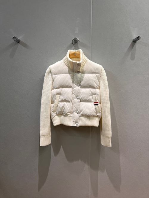 TB High Neck Knit Trim Puffer Jacket, Four-Bar Design, Winter Essential 27 TB High Neck Knit Trim Puffer Jacket, Four-Bar Design, Winter Essential