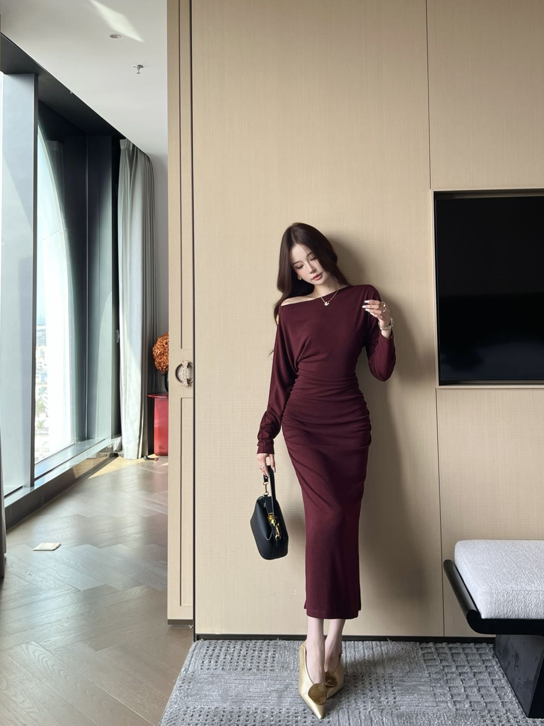 NO:608852,burgundy,,alexander wang19860909酒红,,alexander wang,Women's clothing