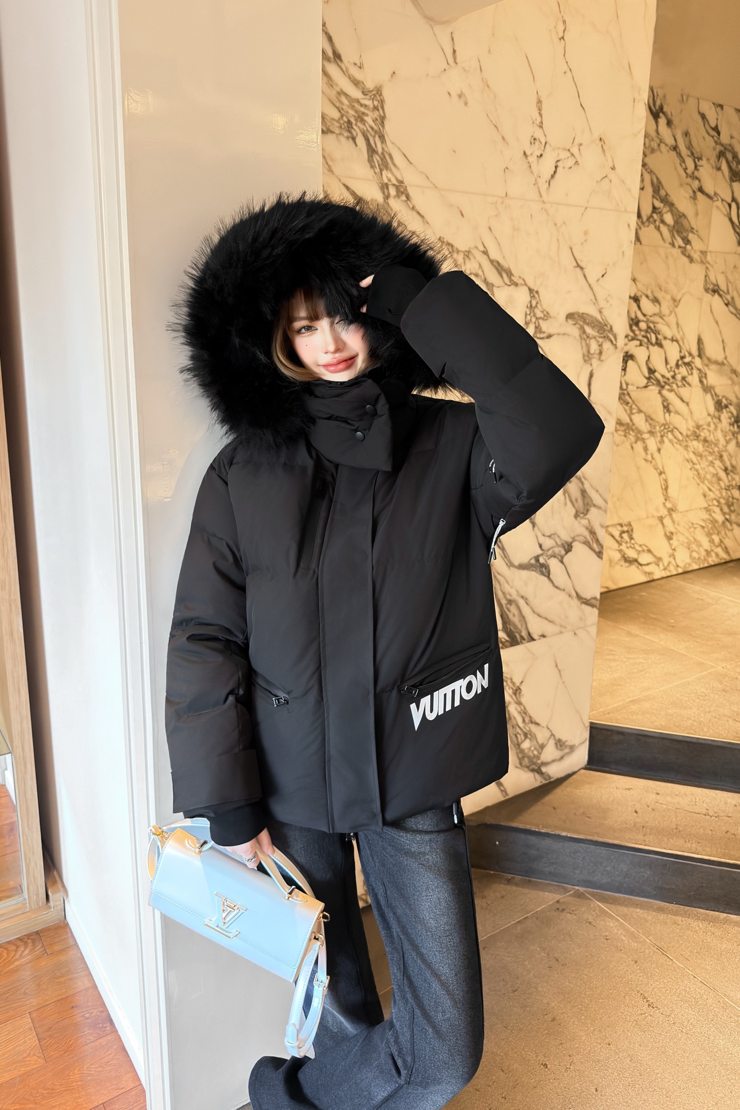 NO:625805,Big fur collar,,alexander wang19860909大毛领,,alexander wang,Women's clothing