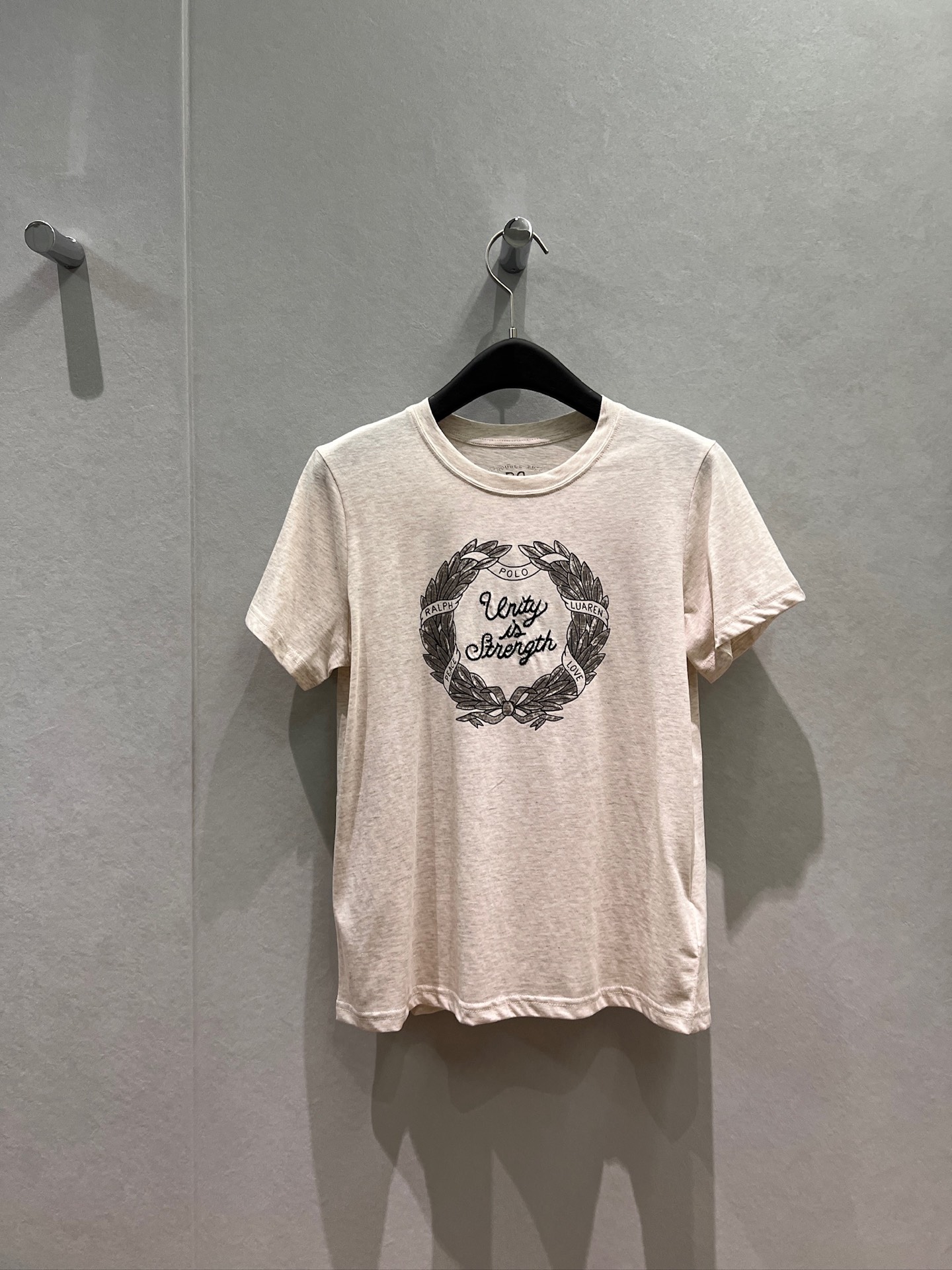 NO:748128,New RL embroidered letter logo printed T-shirt, casual shoulder, simple and versatile SML,,tees,t-shirt,19860909新款RL刺绣字母logo印花T恤正肩休闲 简单百搭 SML,,tees，t-shirt,,Women's clothing