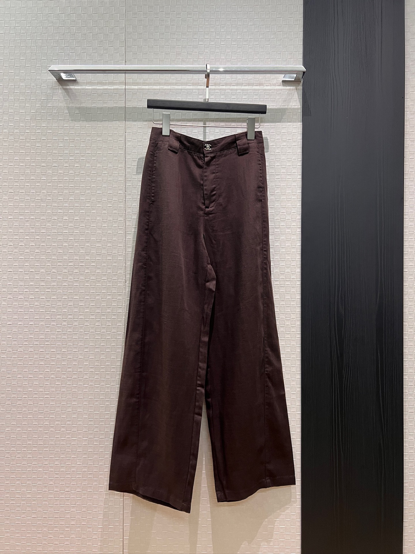 NO:832622,New style small double C buckle minimalist linen wide leg trousers old money style fashion casual lazy versatile white black coffee SML,,19860909新款小双C扣极简亚麻阔腿西裤老钱风 时尚休闲慵懒百搭 白色黑色咖色 SML,,,Women's clothing