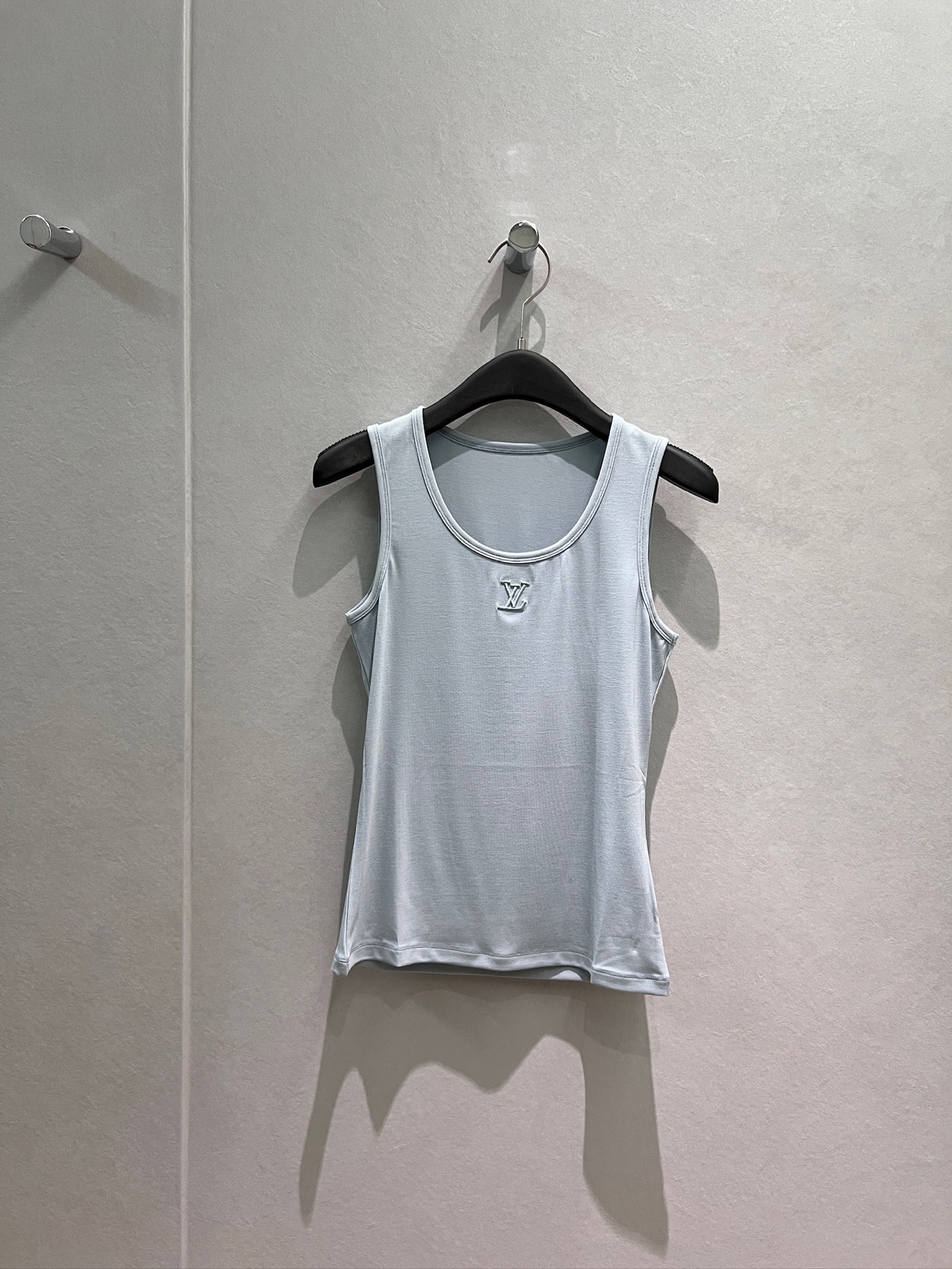 NO:841231,New nautical series, three-dimensional embroidered logo letter blue vest top, slim fit, basic and versatile SML,,19860909新款航海系列 立体刺绣logo字母蓝色背心上衣修身显瘦 基础百搭SML,,,Women's clothing