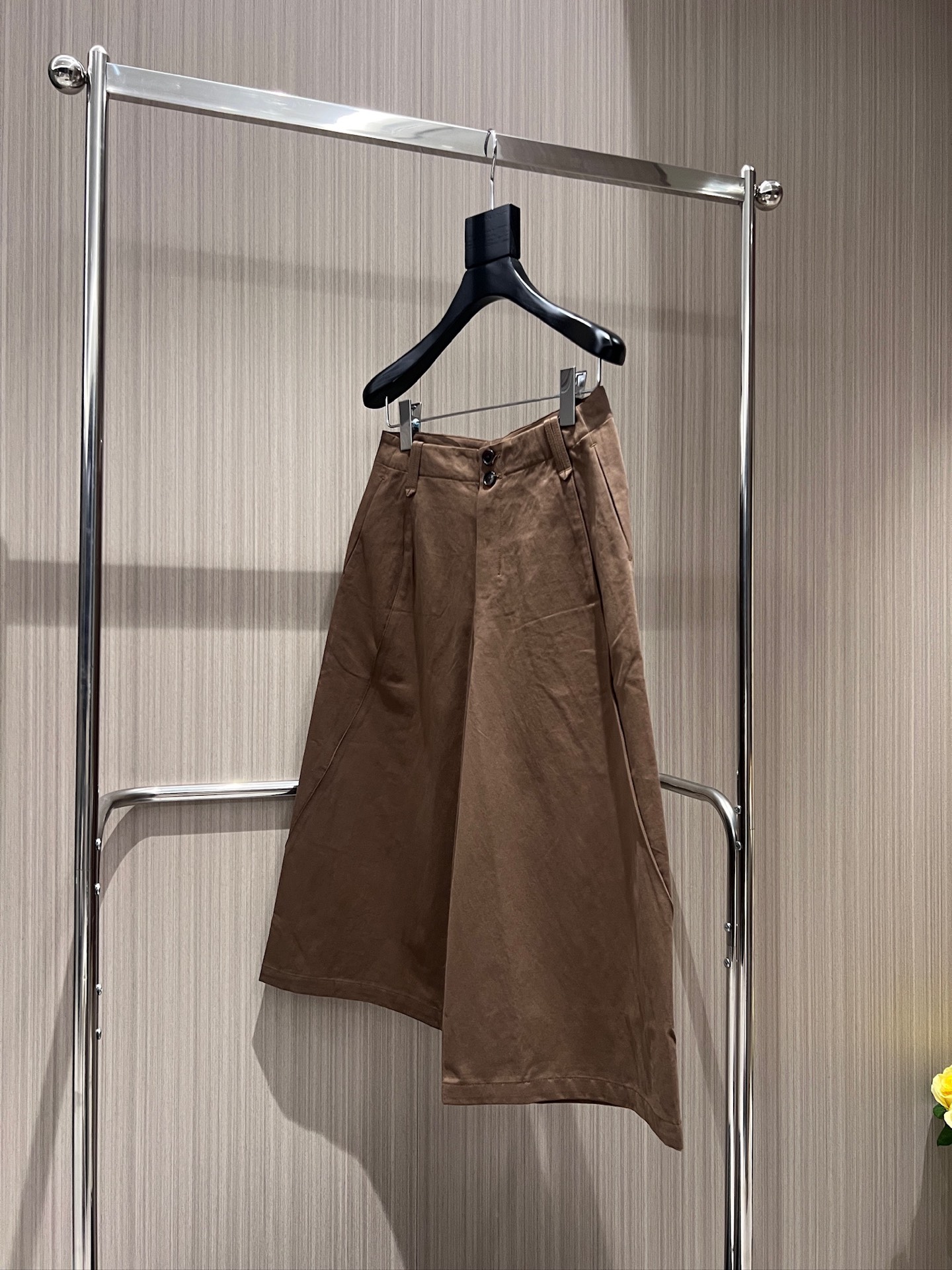 NO:871474,New style punchy designer patchwork wide-leg cropped pants, A-line wide-leg version, simple and fashionable, casual and versatile, brown SML,,19860909新款冲冲设计师拼接阔腿七分裤 A字阔腿版型简约时尚 休闲百搭咖色棕色 SML,,,Women's clothing