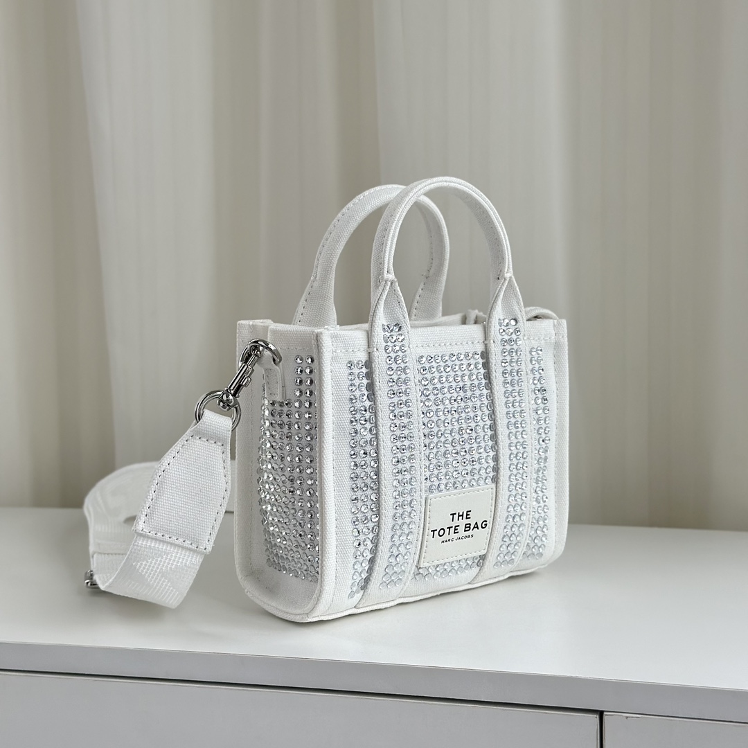 Marc Jacobs ～水晶烫钻托特 白色