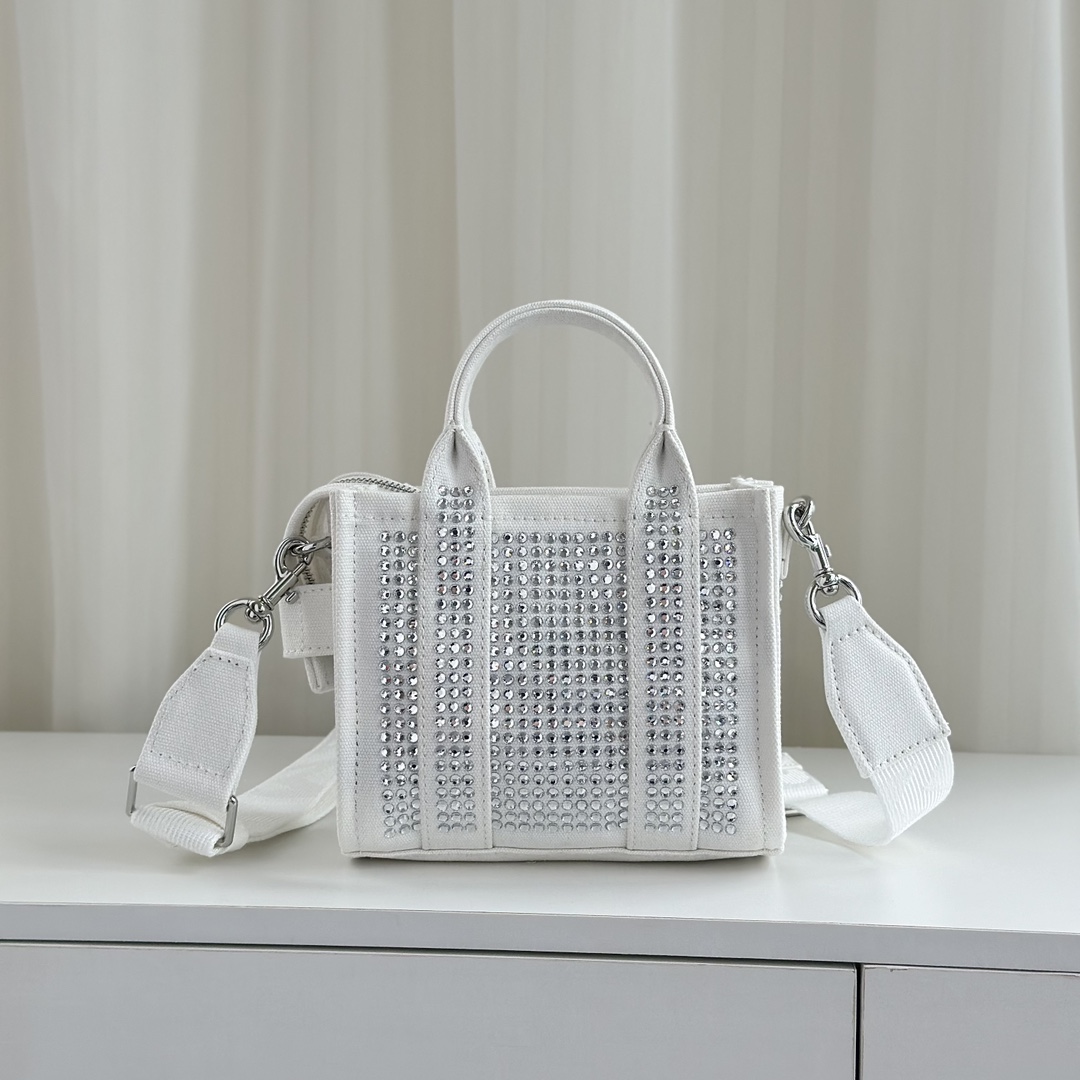 Marc Jacobs ～水晶烫钻托特 白色