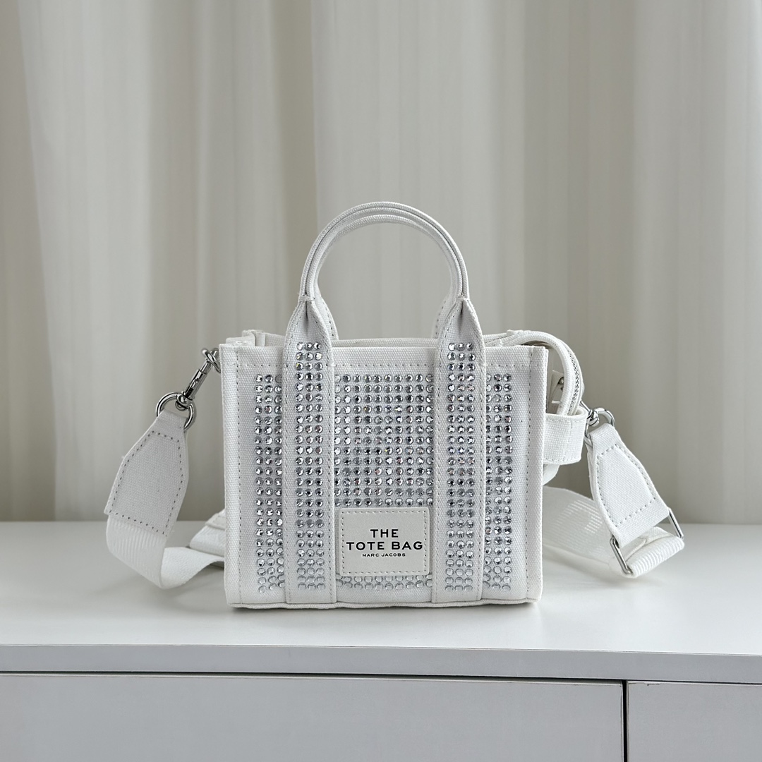 Marc Jacobs ～水晶烫钻托特 白色