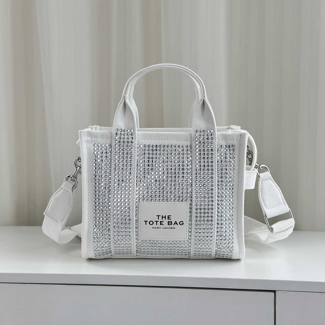 Marc Jacobs ～水晶烫钻托特 白色