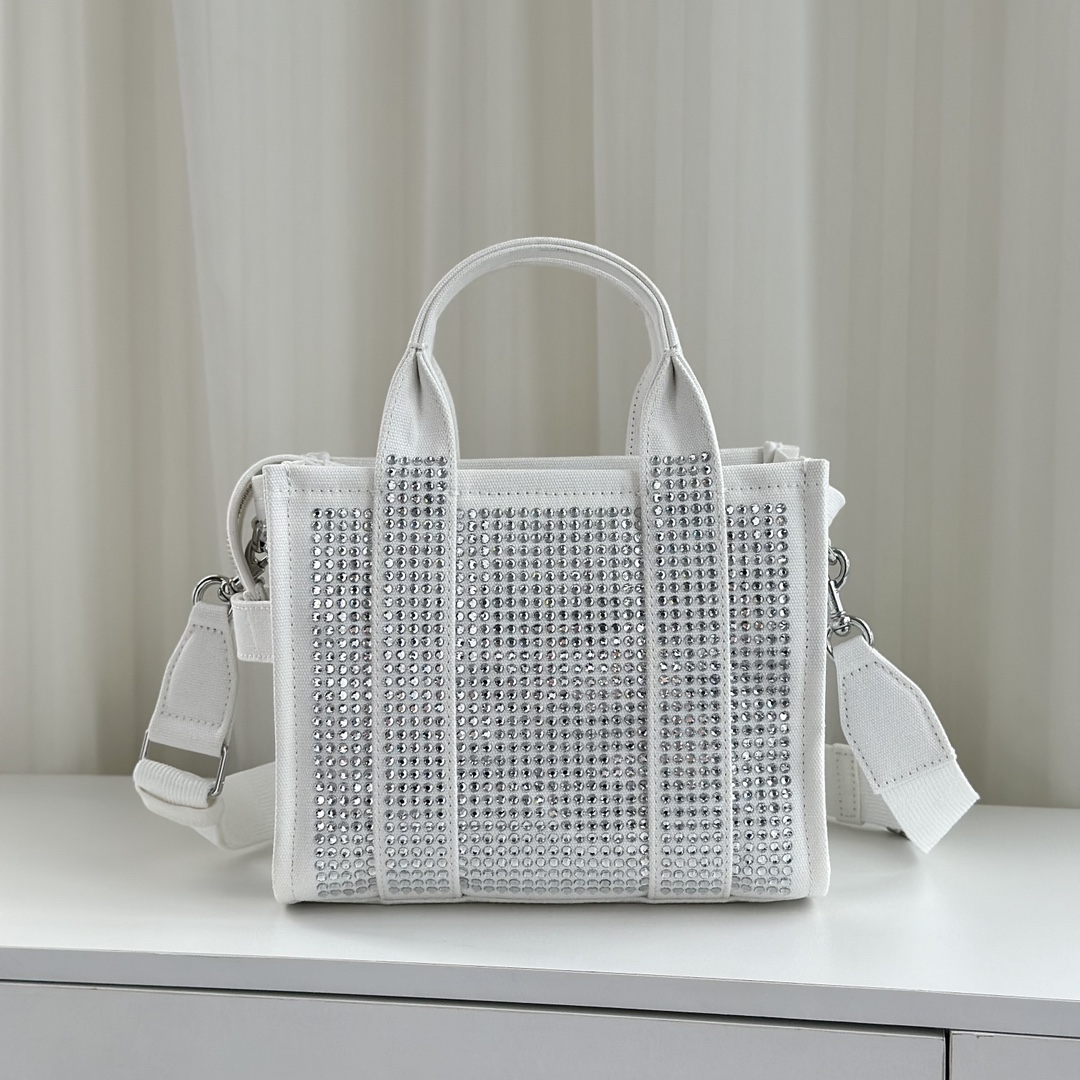 Marc Jacobs ～水晶烫钻托特 白色