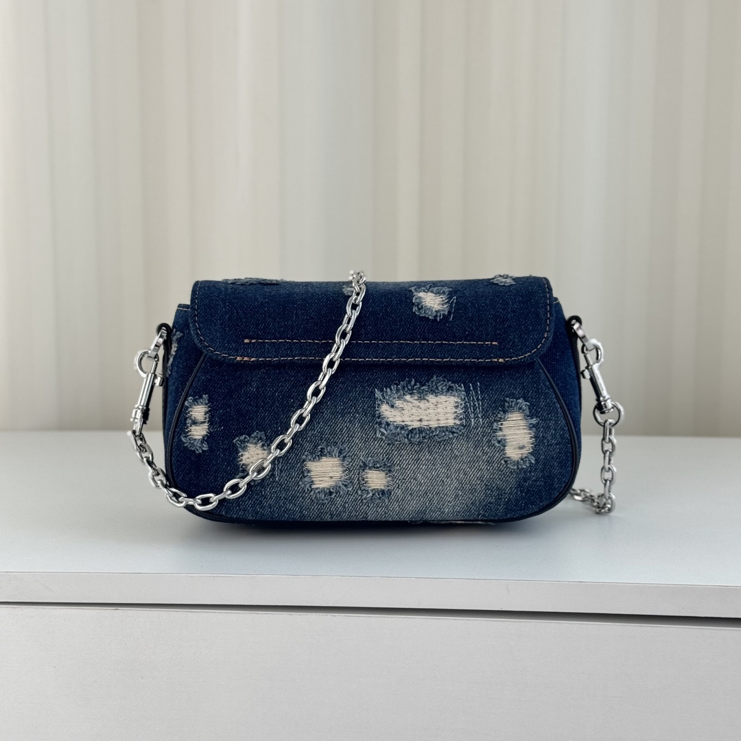 Marc Jacobs ～Mj 水洗牛仔破洞风单肩斜挎包