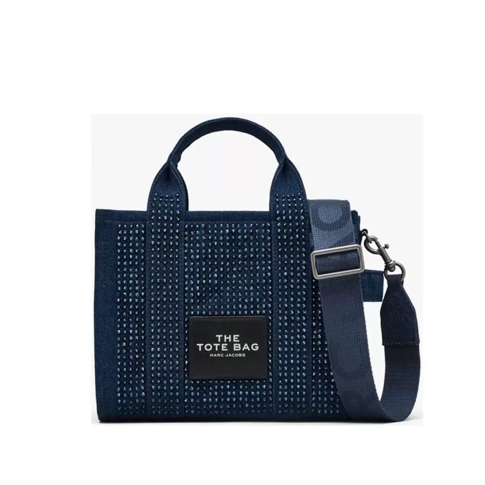 Marc Jacobs ～MJ 烫钻托特 水晶系列靛蓝色 尺寸:26cm