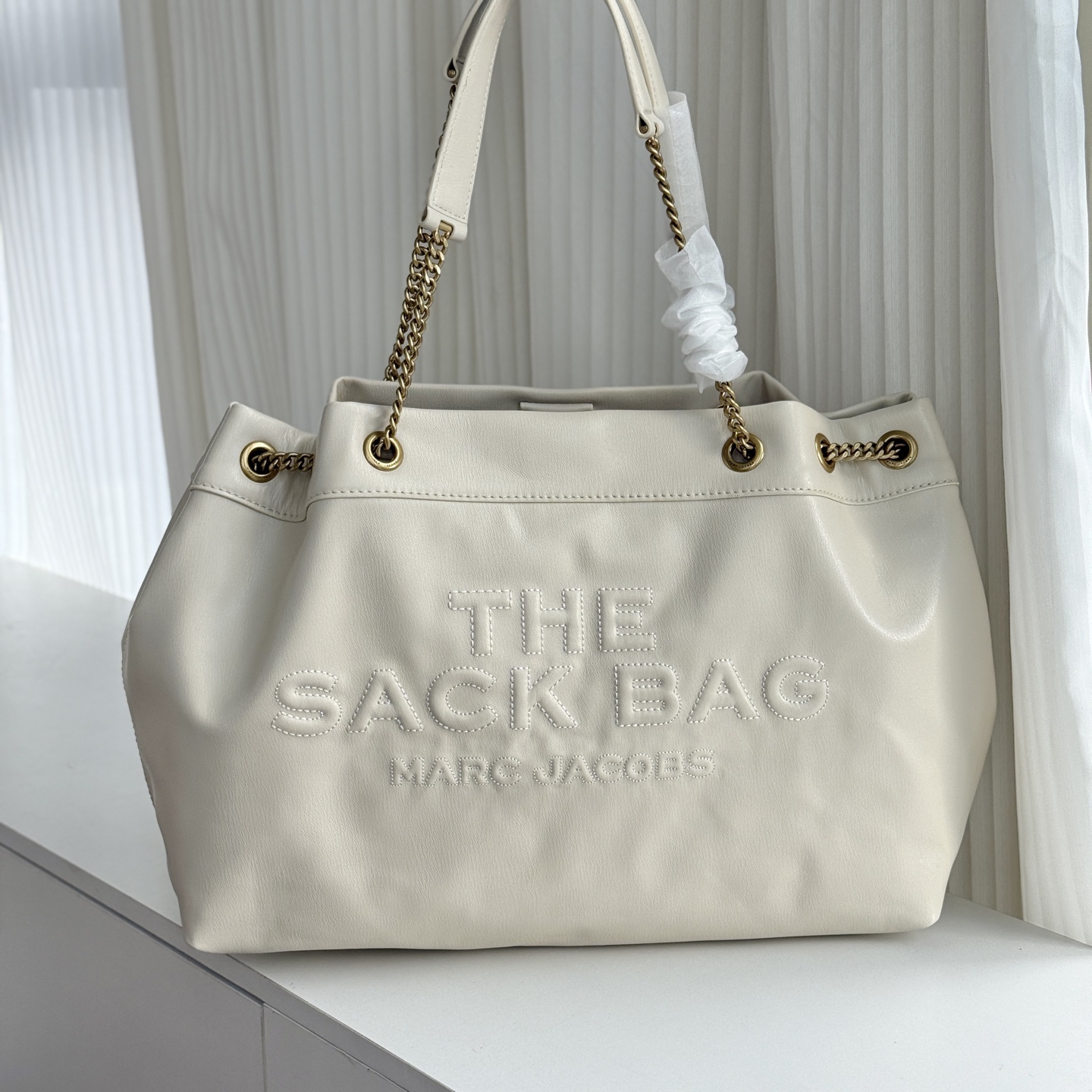 Marc Jacobs ～MJ SACK大号牛皮大容量链条斜挎包可单肩 多种背法
