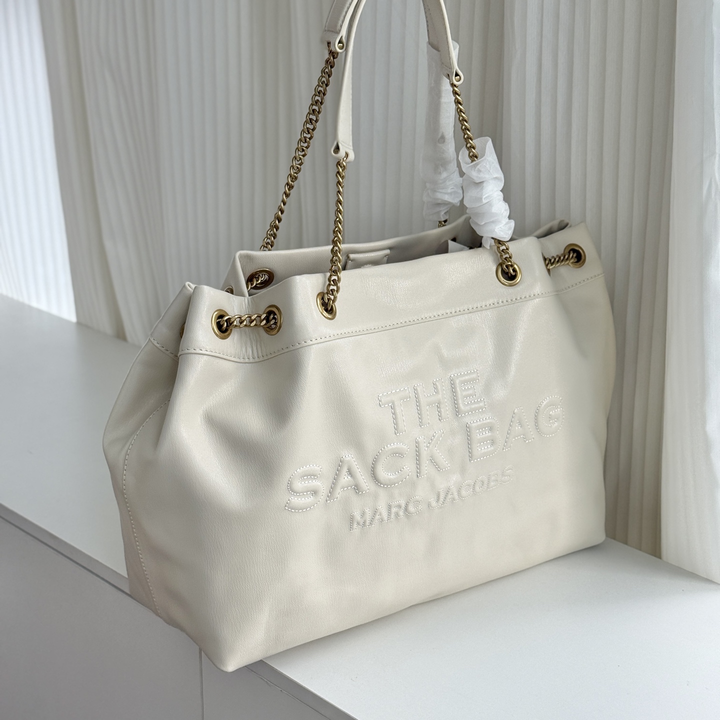 Marc Jacobs ～MJ SACK大号牛皮大容量链条斜挎包可单肩 多种背法